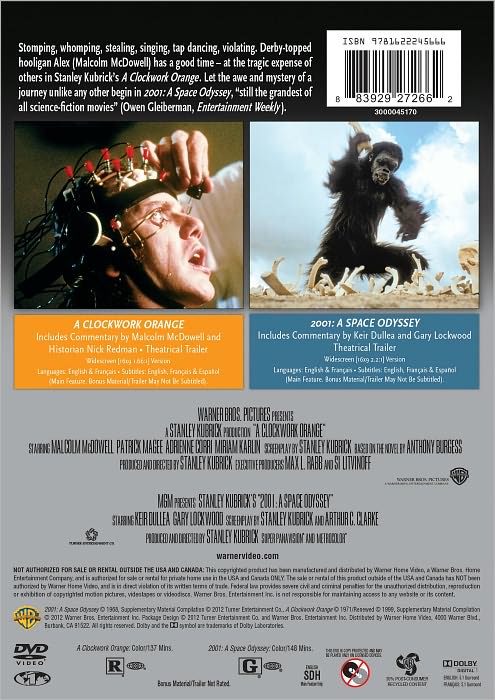 2001: A Space Odyssey/A Clockwork Orange [2 Discs]