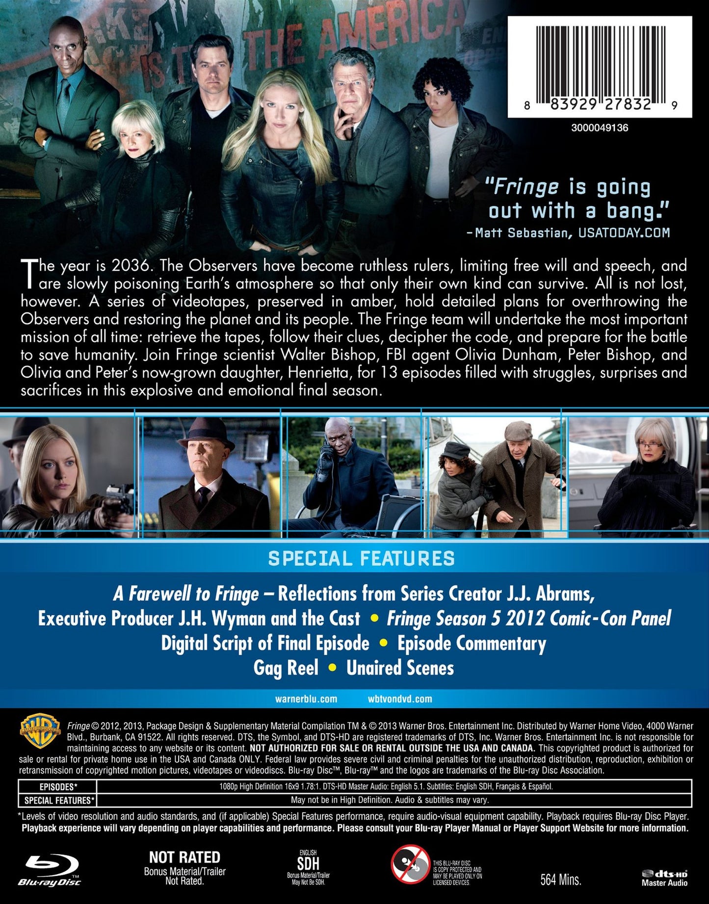 Fringe: The Complete Fifth and Final Season [3 Discs] [Blu-ray]