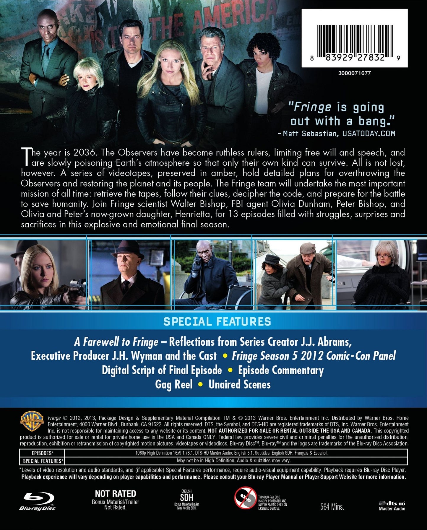Fringe: The Complete Fifth and Final Season [3 Discs] [Blu-ray]