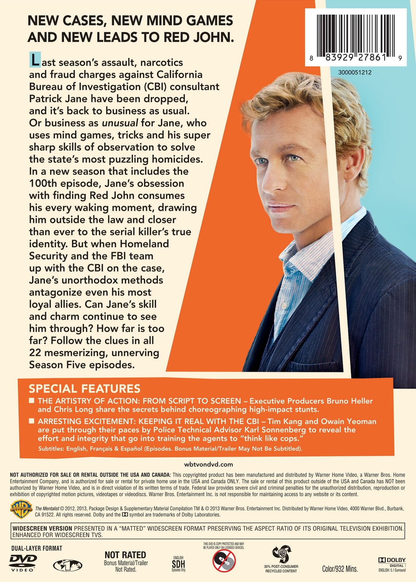 The Mentalist: The Complete Fifth Season [5 Discs]