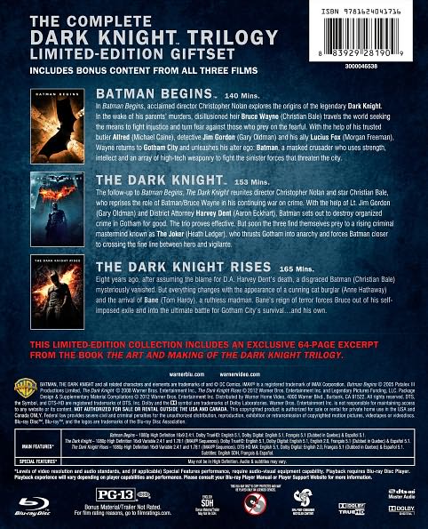 The Dark Knight Trilogy [Limited Edition] [5 Discs] [Blu-ray]