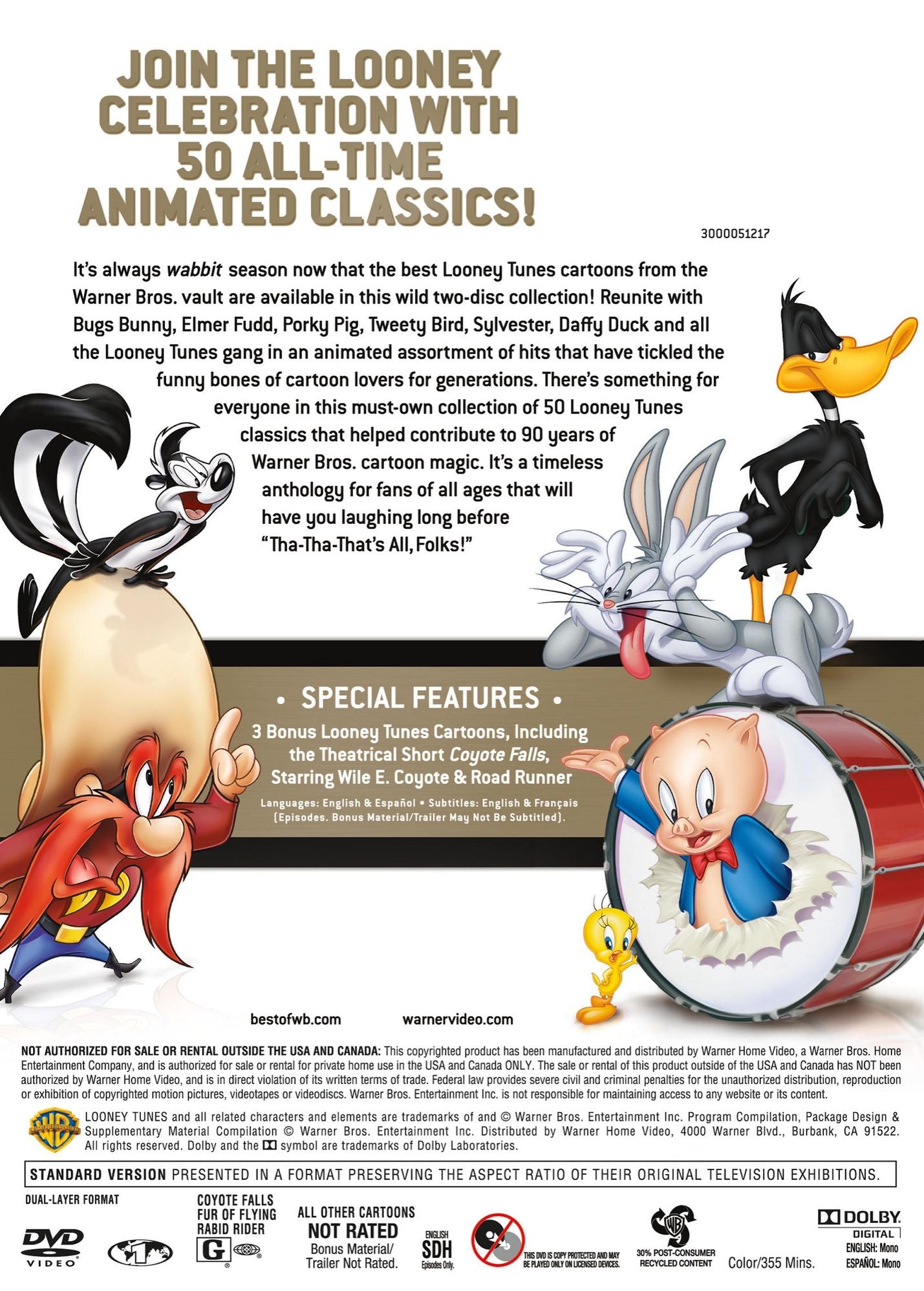 Best of Warner Bros.: 50 Cartoon Collection - Looney Tunes [2 Discs]