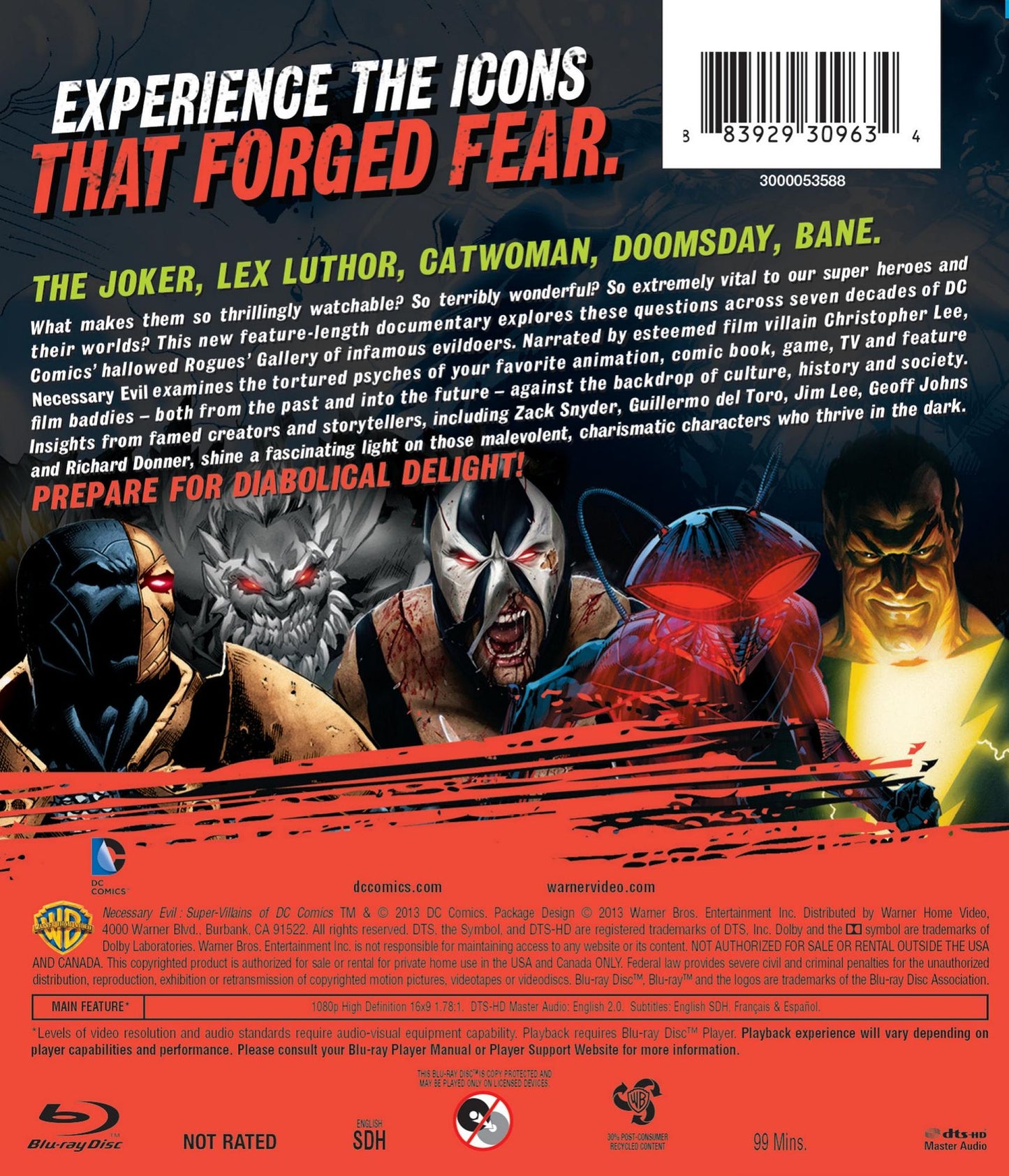 Necessary Evil: Super-Villains of DC Comics [Blu-ray]