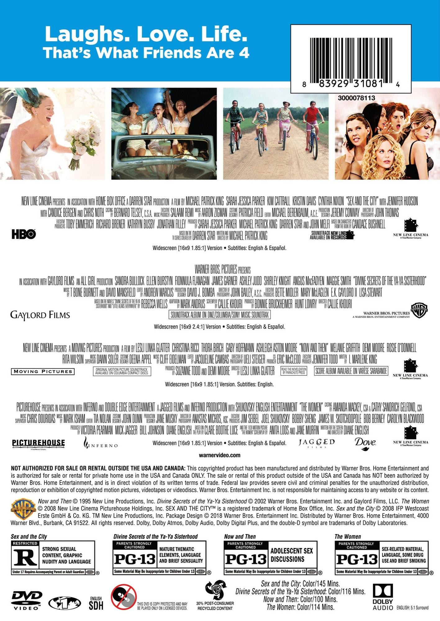 Friends Forever: 4 Film Favorites [4 Discs]
