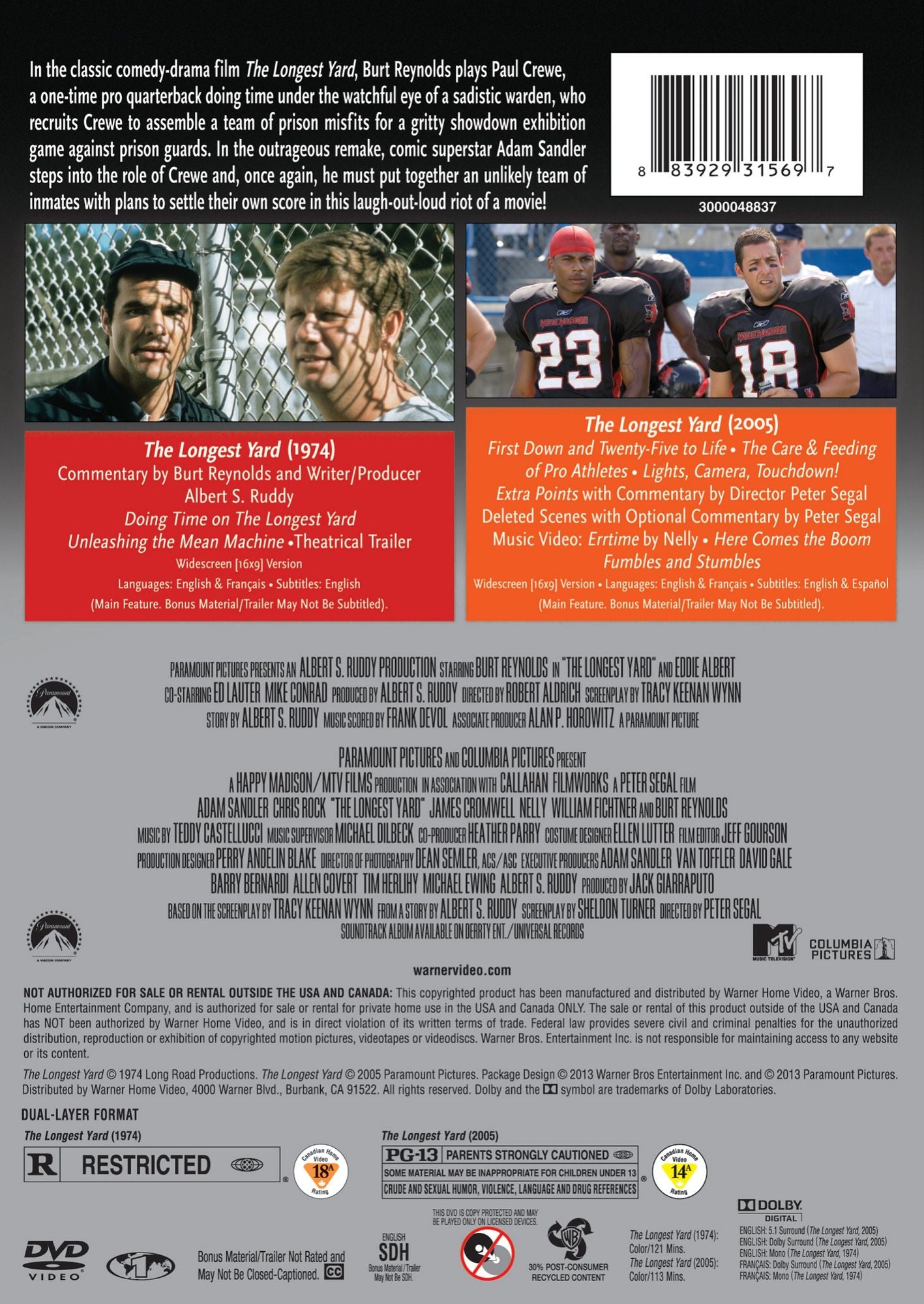 The Longest Yard, The (1974)/Longest Yard (2005)