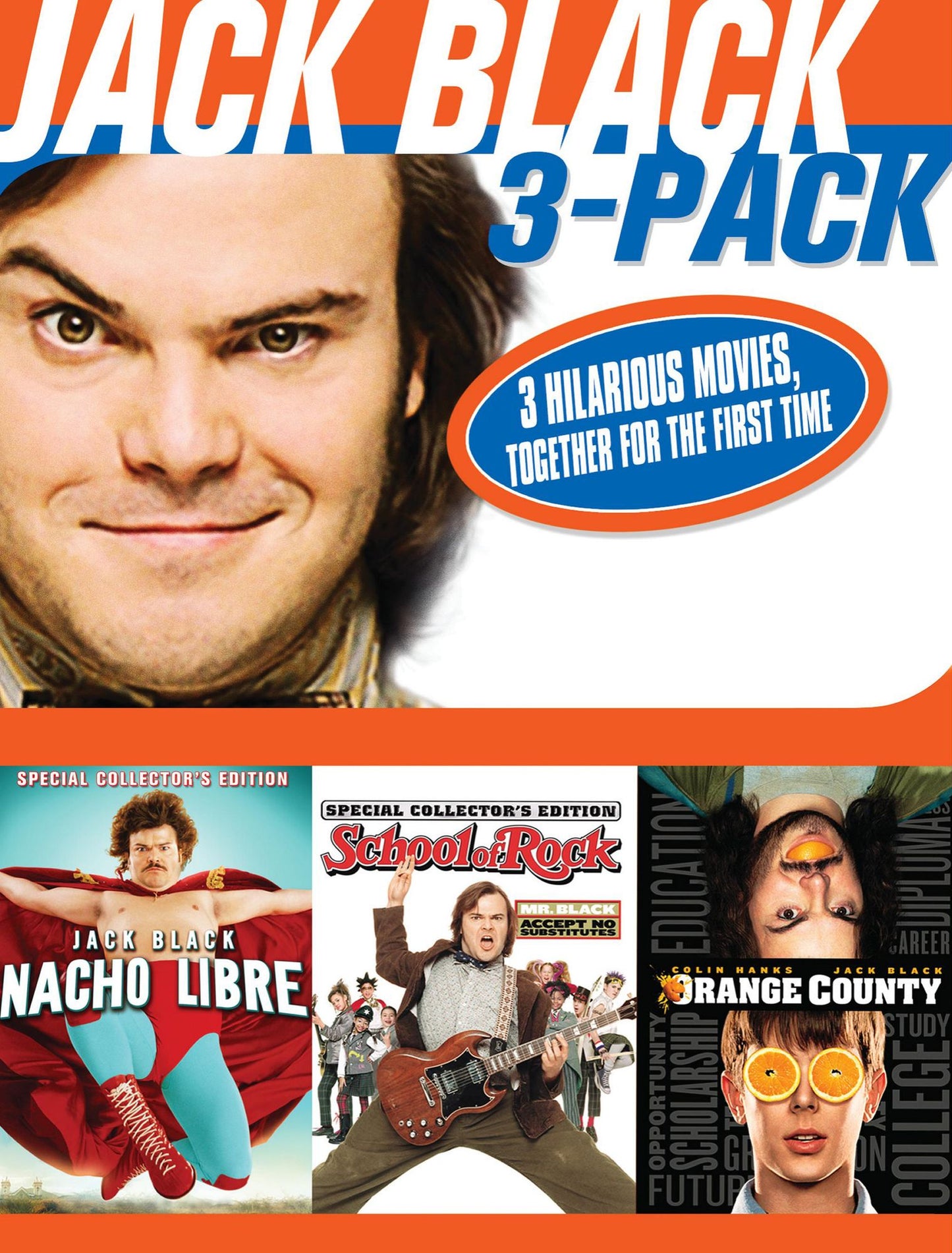 Jack Black 3-Pack: Nacho Libre/School of Rock/Orange County [3 Discs]