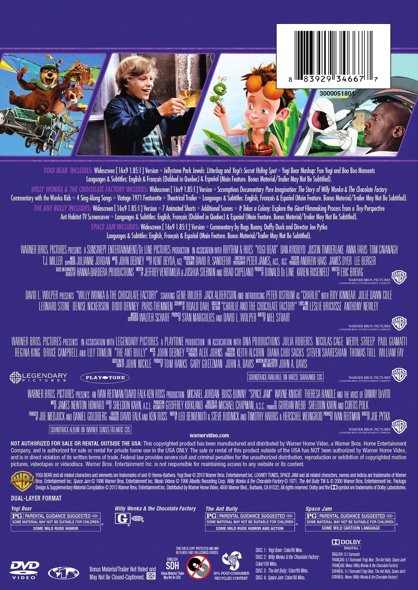 Family Film Fun Time: 4 Film Favorites [4 Discs]