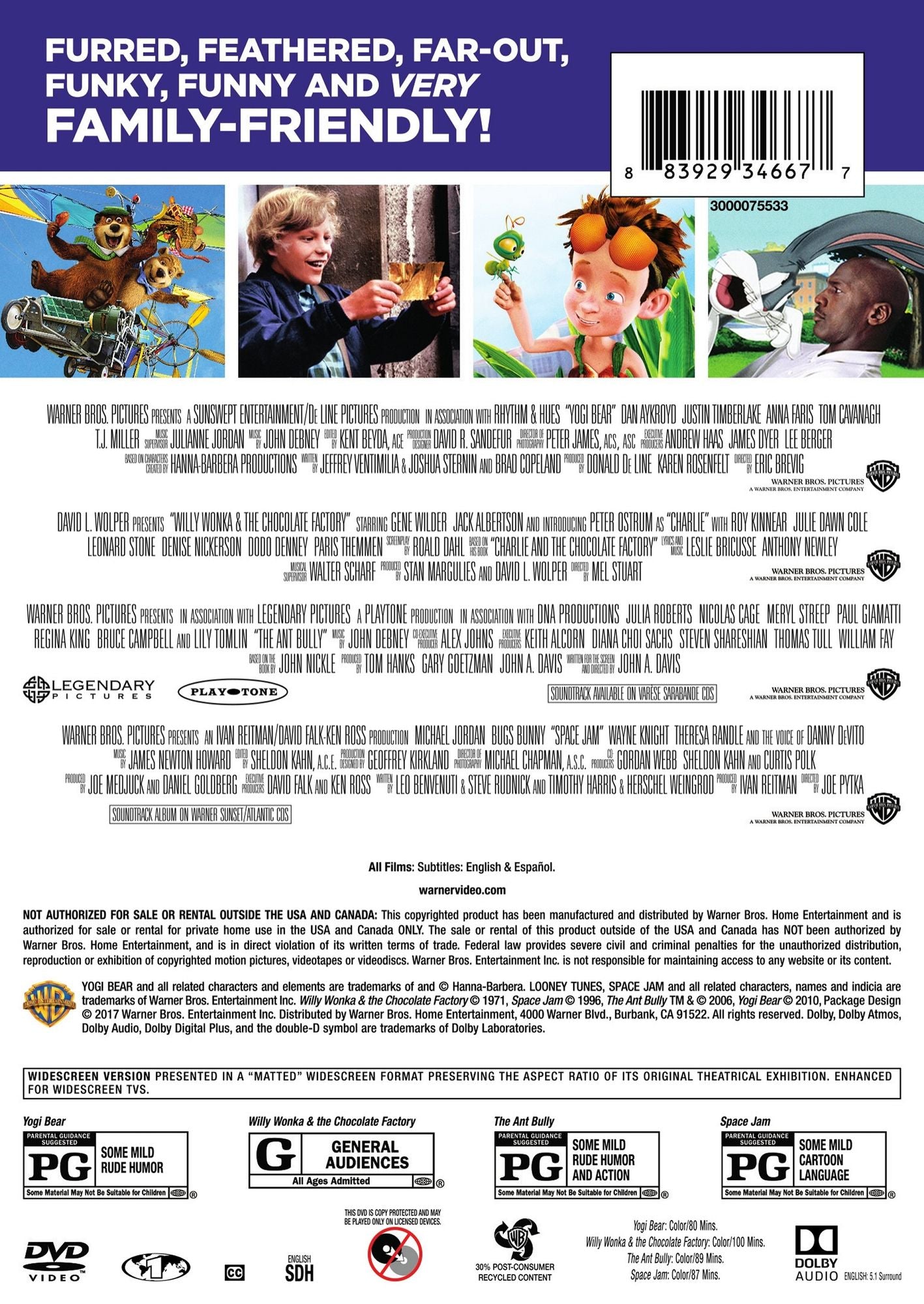 Family Film Fun Time: 4 Film Favorites [4 Discs]
