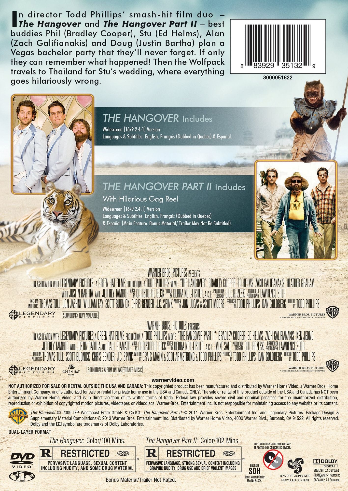 The Hangover/Hangover Part II [2 Discs]