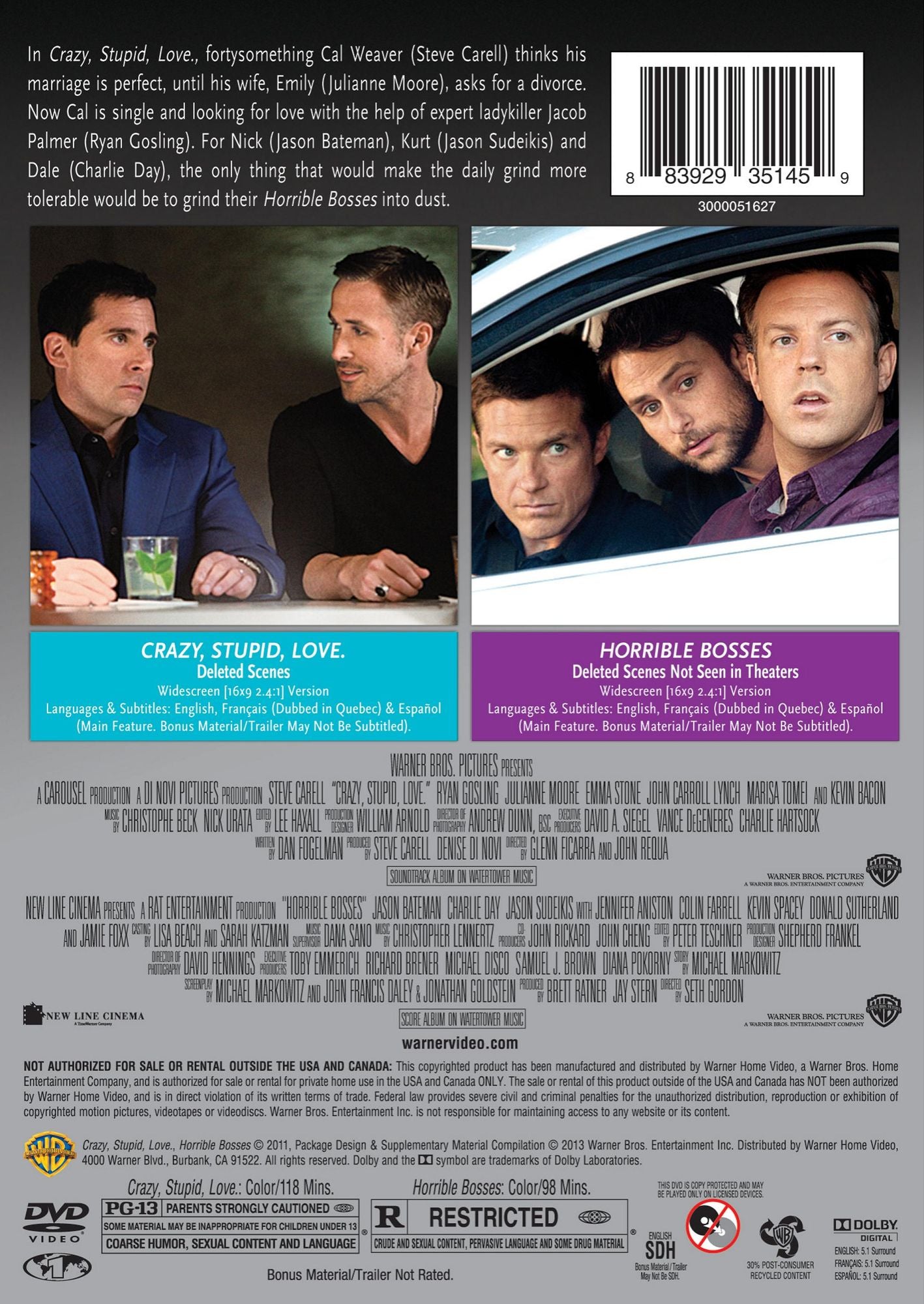 Crazy Stupid Love/horrible Bosses