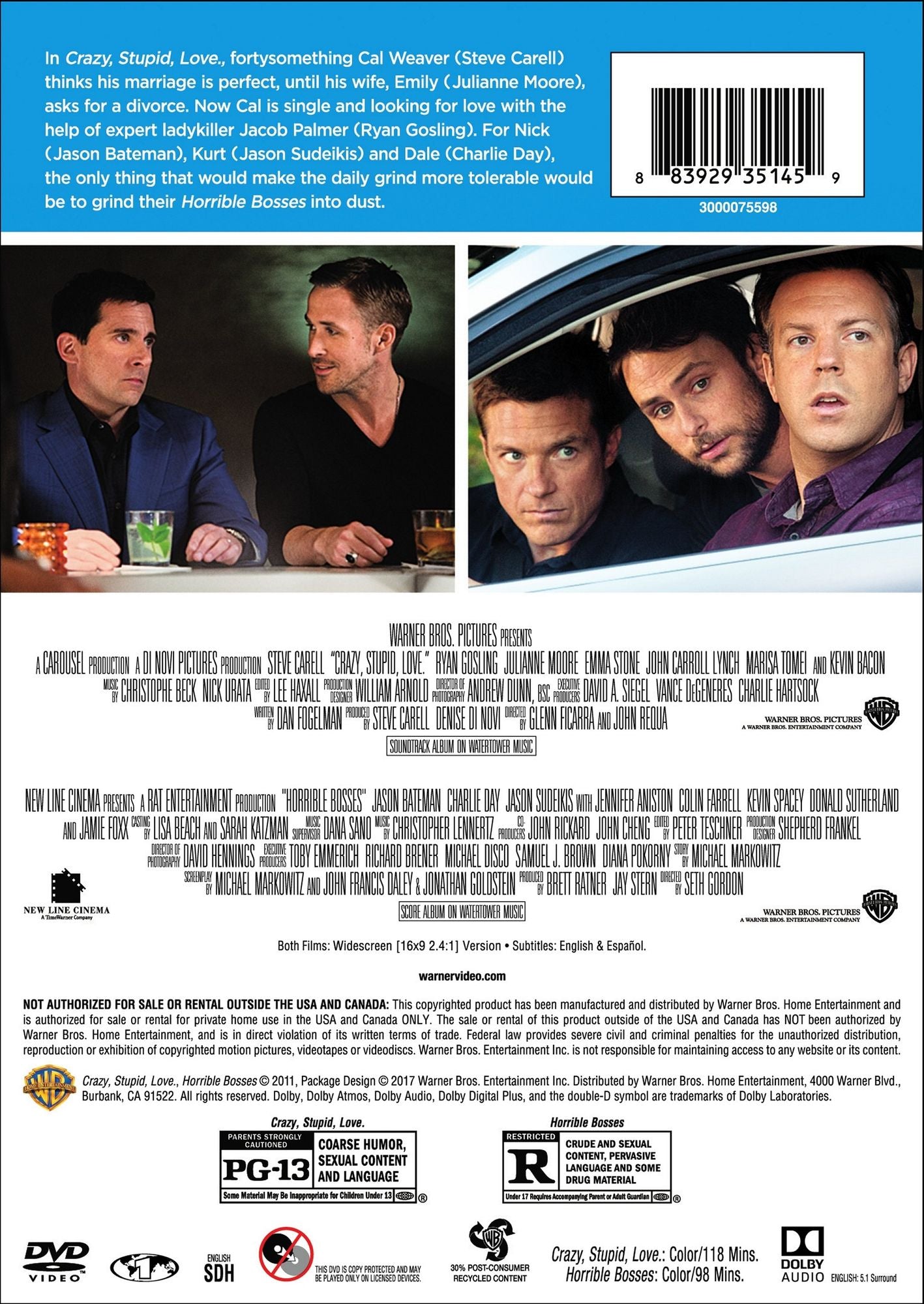 Crazy Stupid Love/horrible Bosses