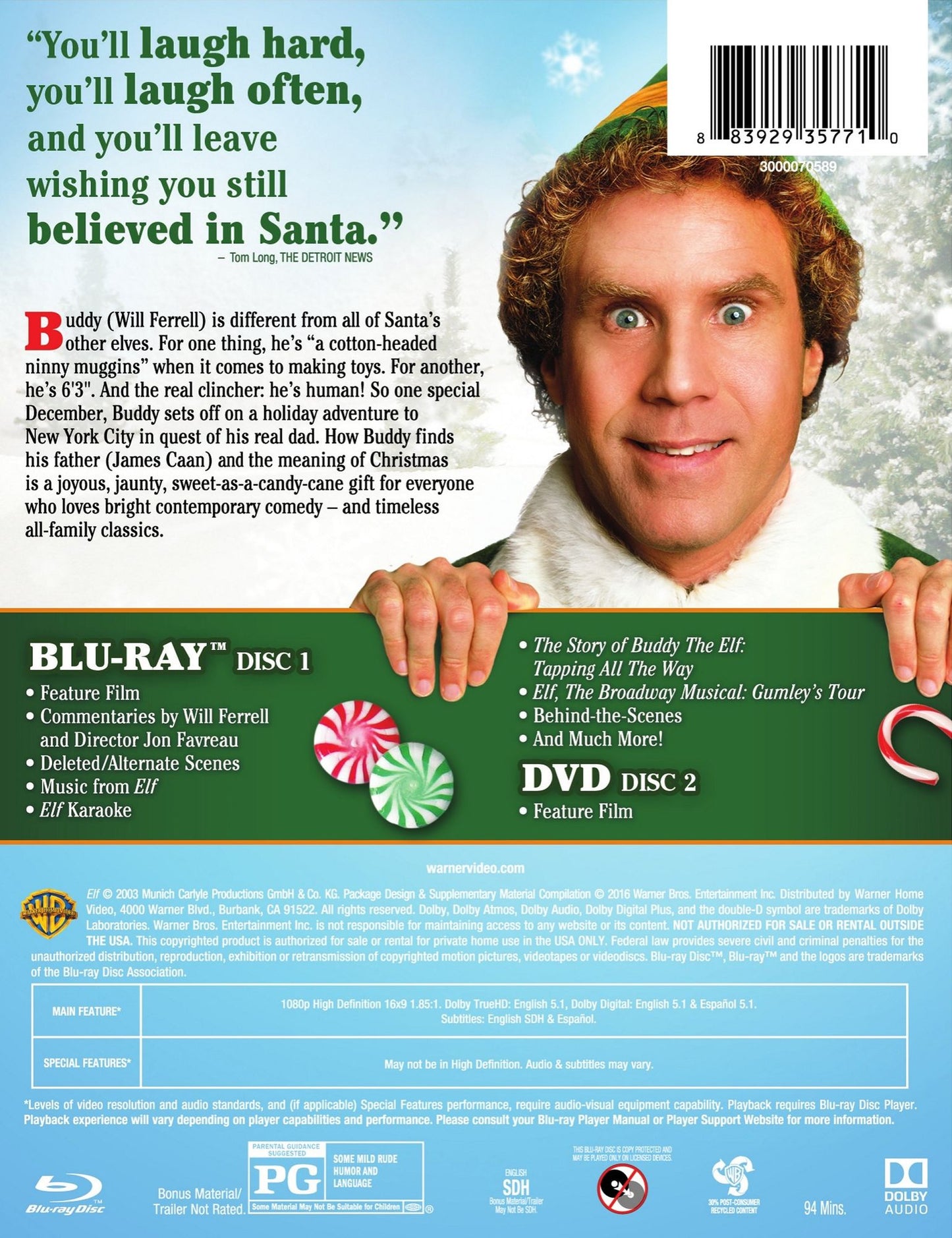 Elf: 10th Anniversary [Blu-ray/DVD] [SteelBook]