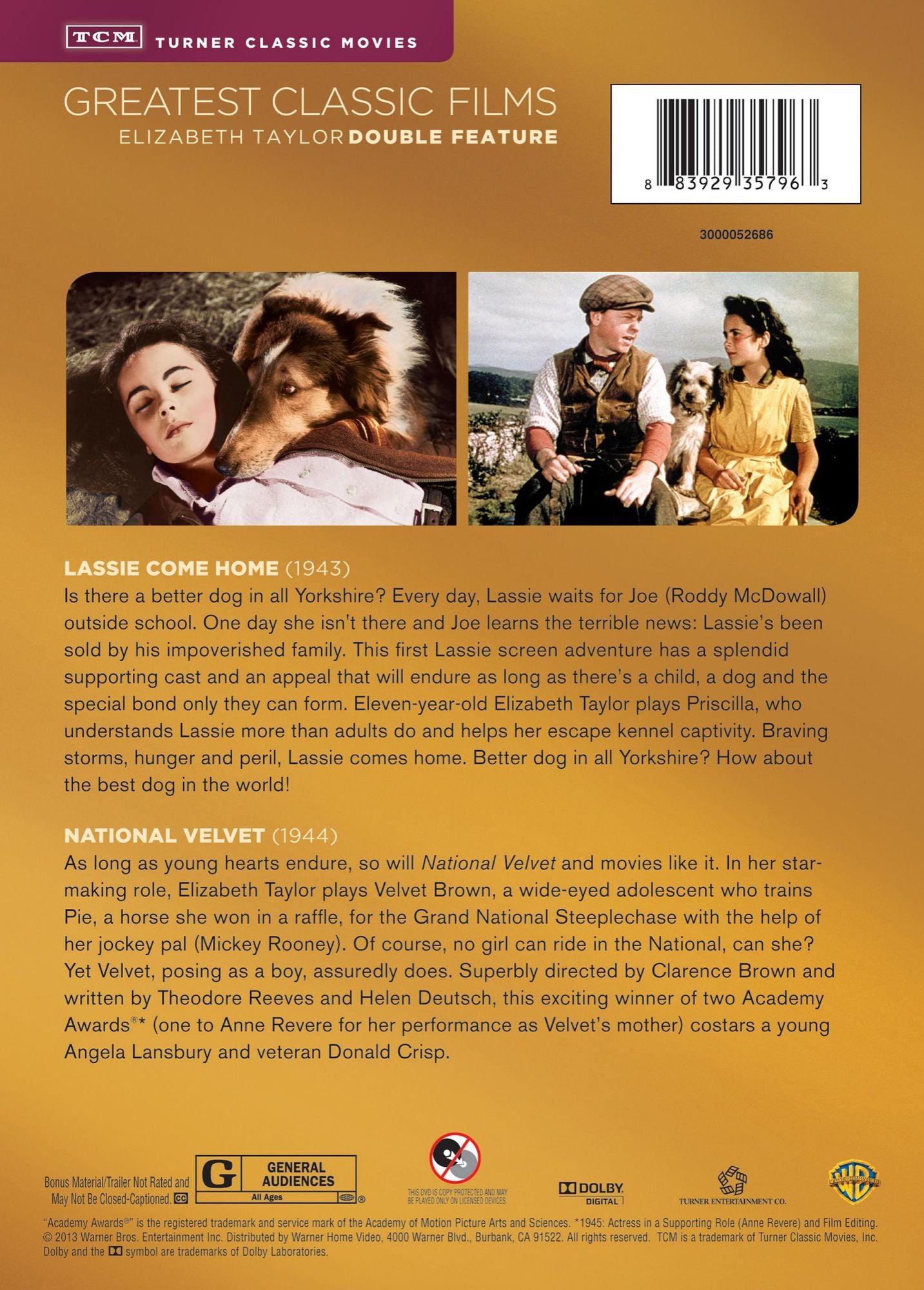 Lassie Come Home/national Velvet