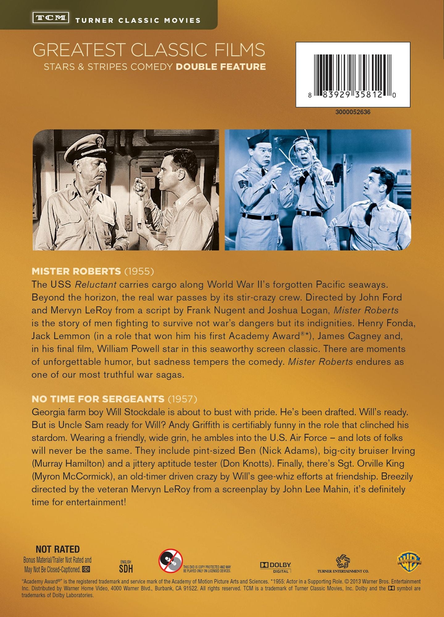 TCM Greatest Classic Films: Stars & Stripes Comedy - Mister Roberts/No Time for Sergeants [2 Discs]