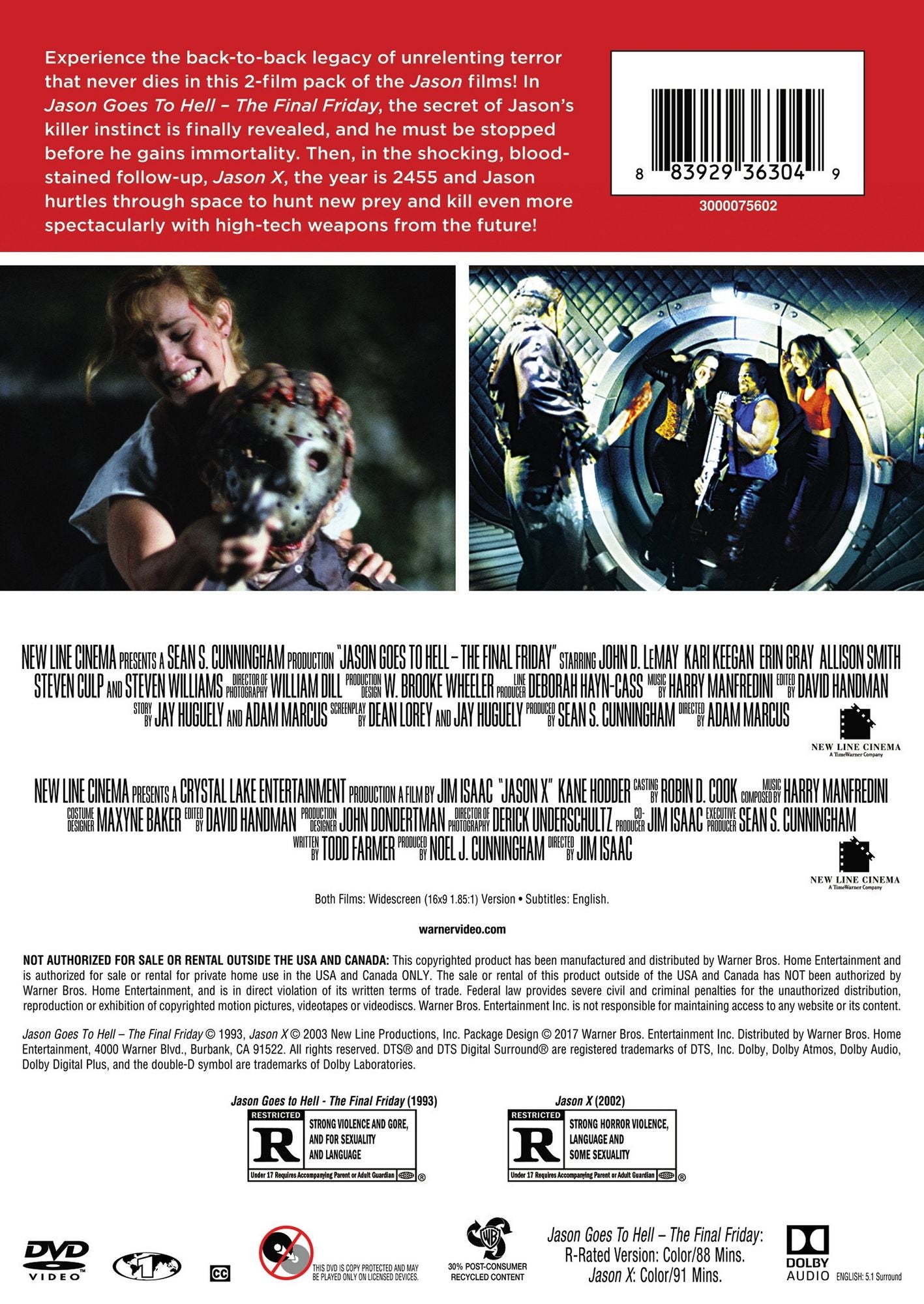 Jason Goes to Hell: The Final Friday/Jason X