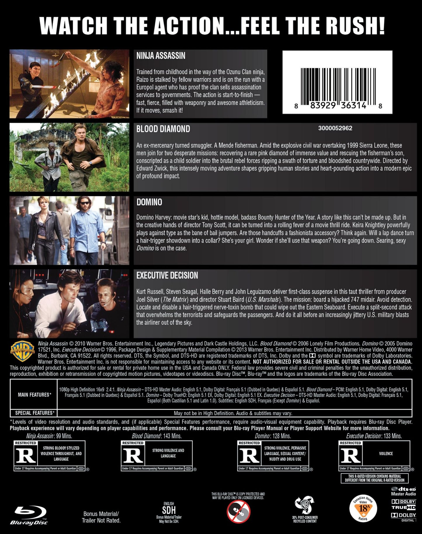 ACTION THRILLERS (4PC BR BOX)