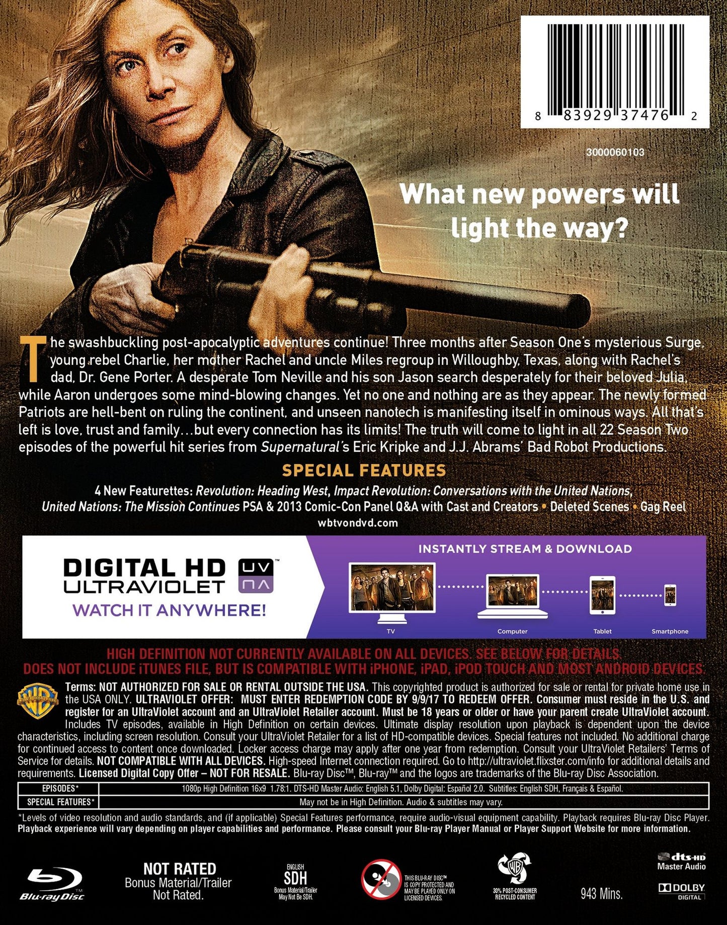 Revolution: The Complete Second Season [Includes Digital Copy] [UltraViolet] [Blu-ray/DVD]