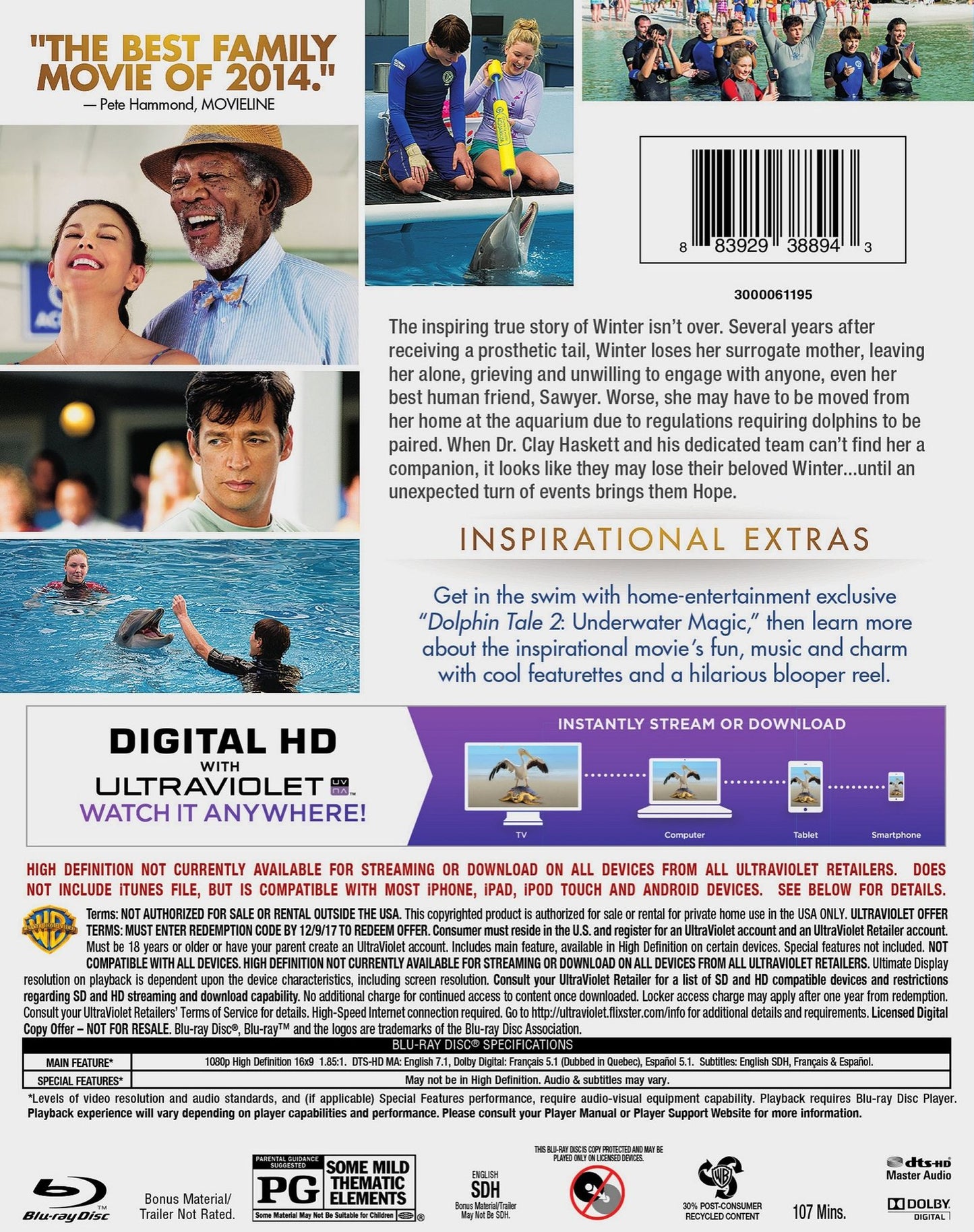 Dolphin Tale 2 [2 Discs] [Includes Digital Copy] [Blu-ray/DVD]