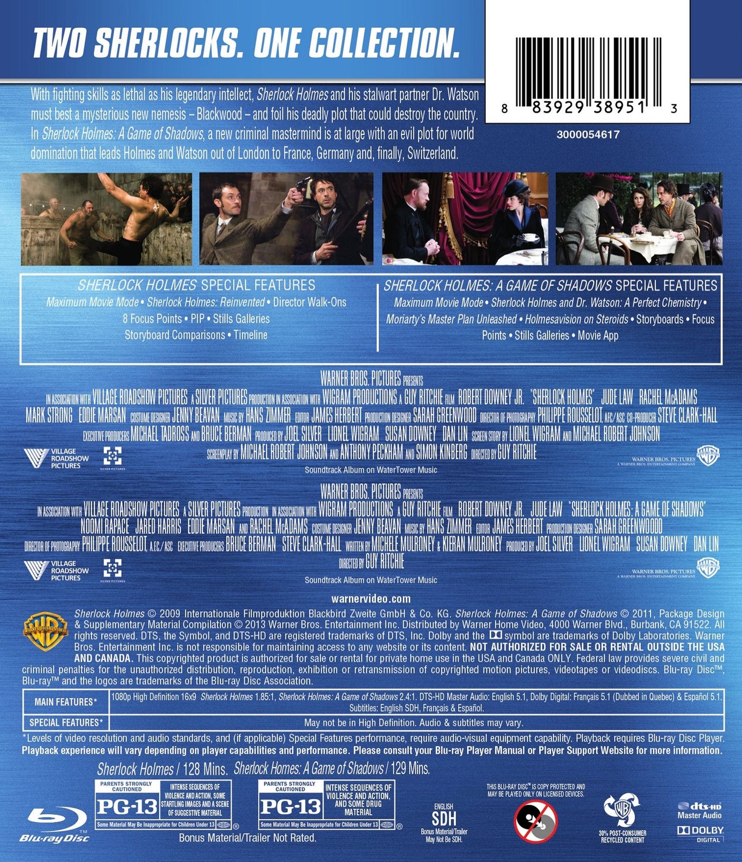 Sherlock Holmes/Sherlock Holmes: A Game of Shadows [2 Discs] [Blu-ray]