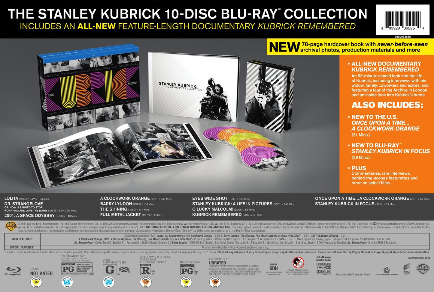Stanley Kubrick: The Masterpiece Collection [10 Discs] [Blu-ray]