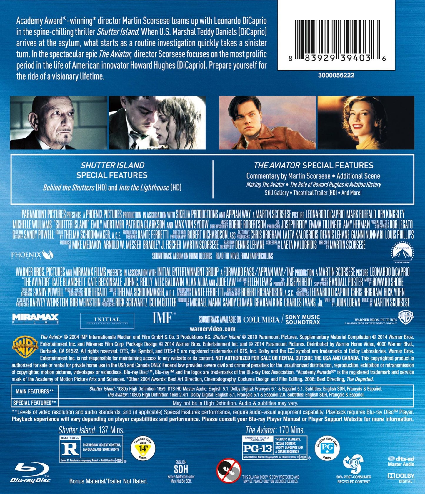 Shutter Island/the Aviator