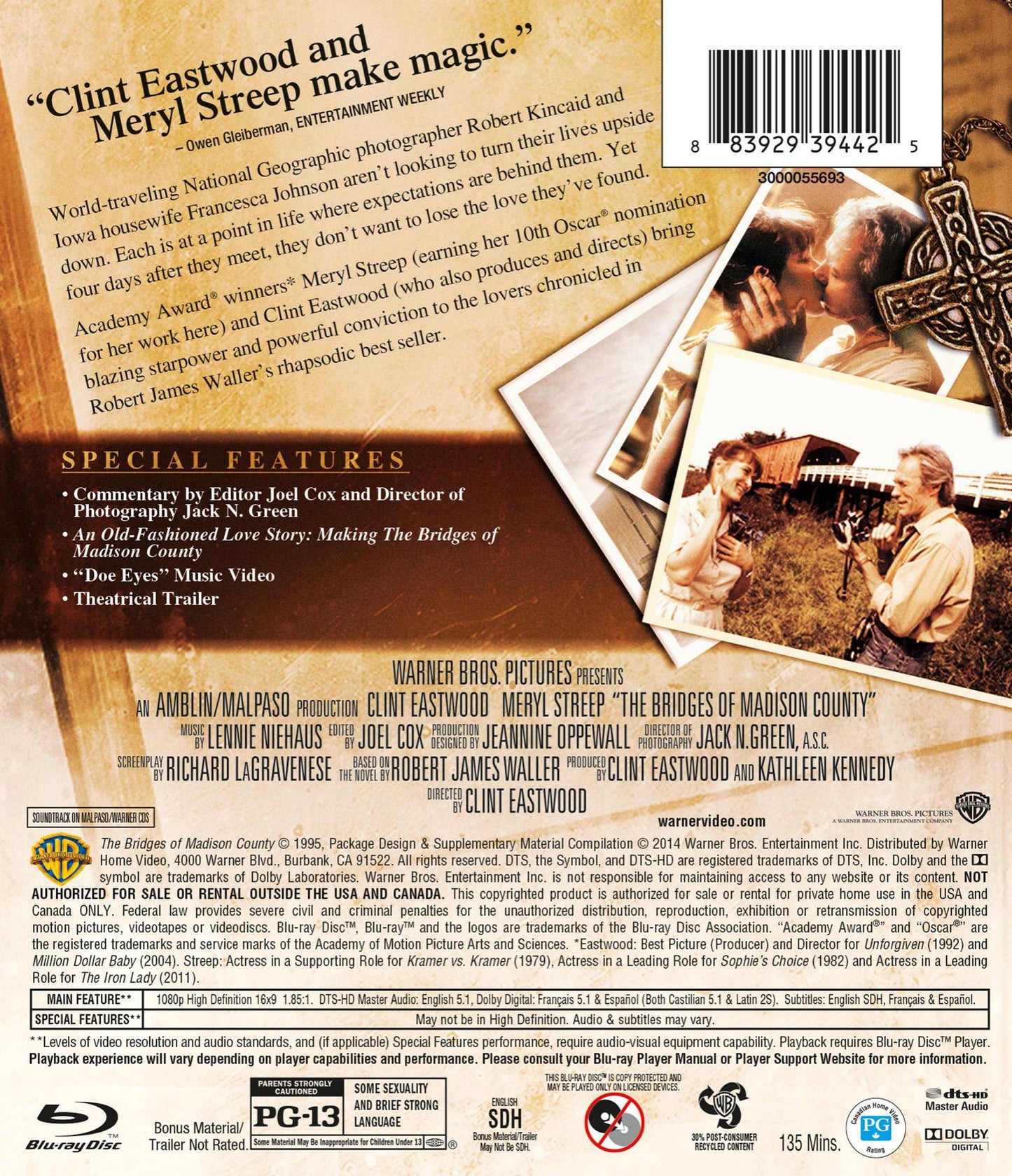 The Bridges of Madison County [Blu-ray]
