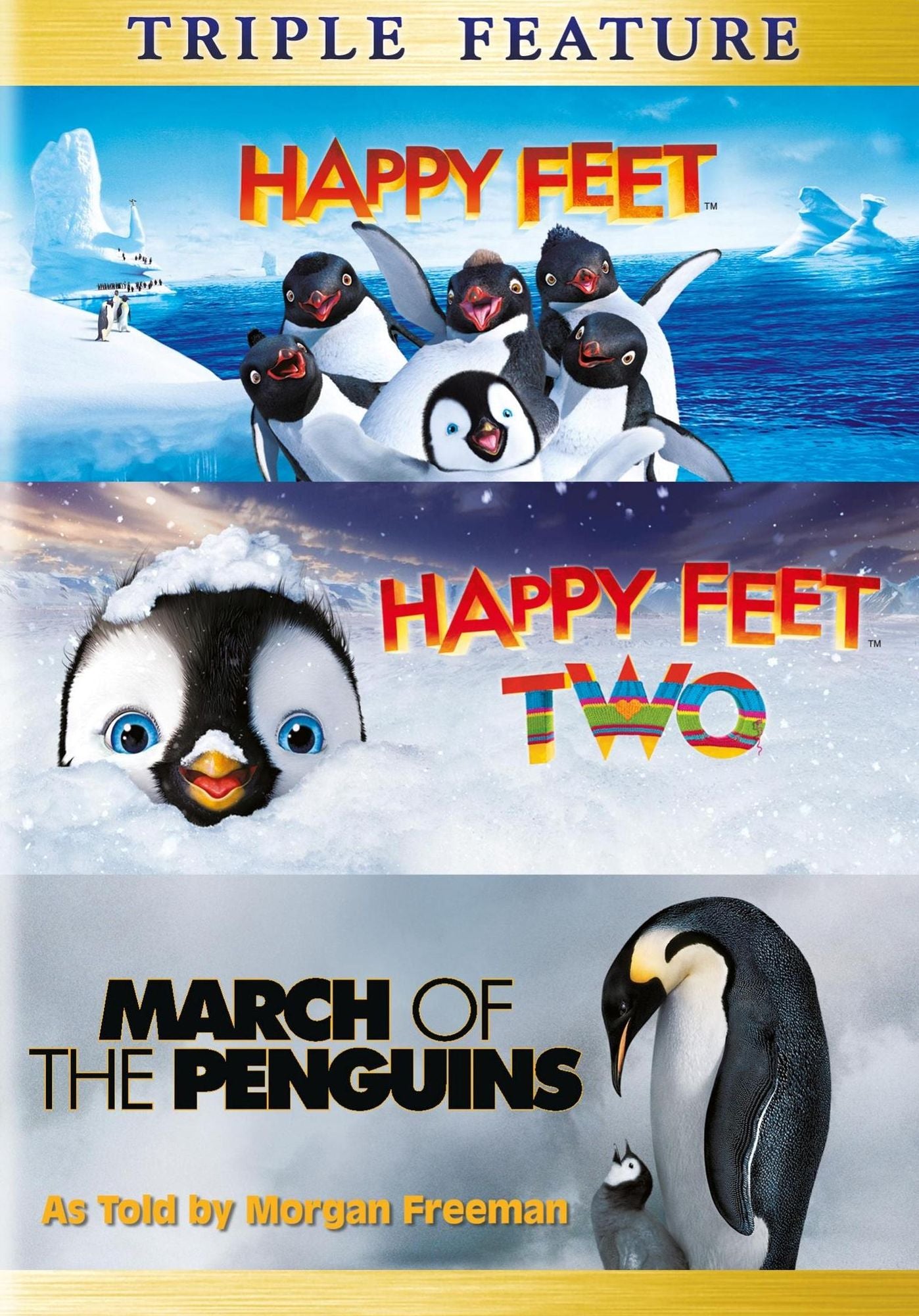 Happy Feet/happy Feet 2/March Of The Penguins