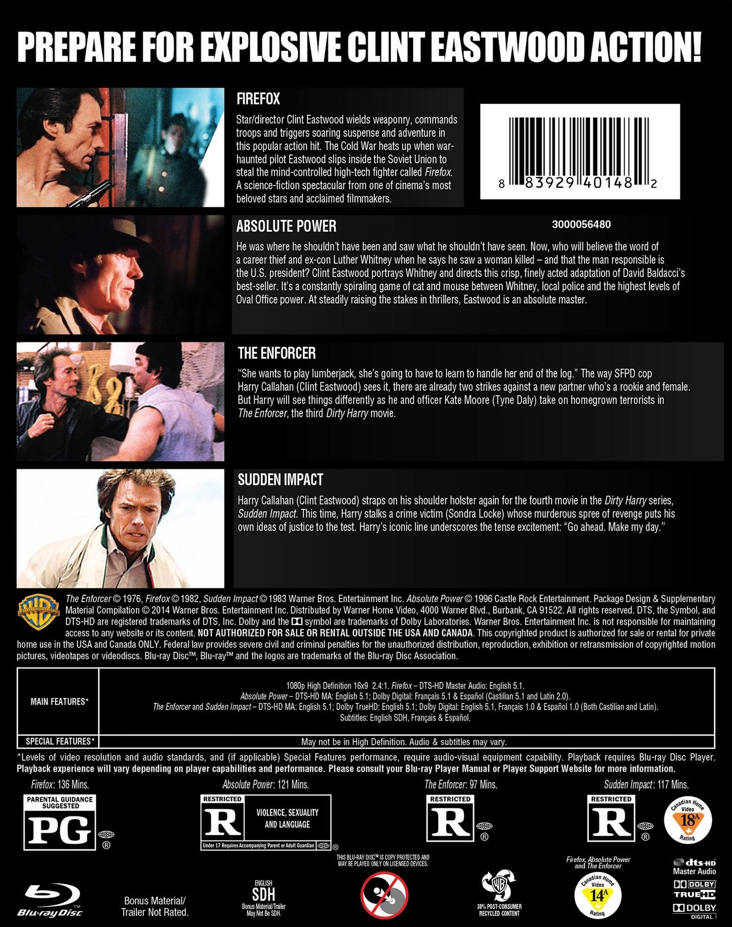 CLINT EASTWOOD ACTION (BR 4PC)