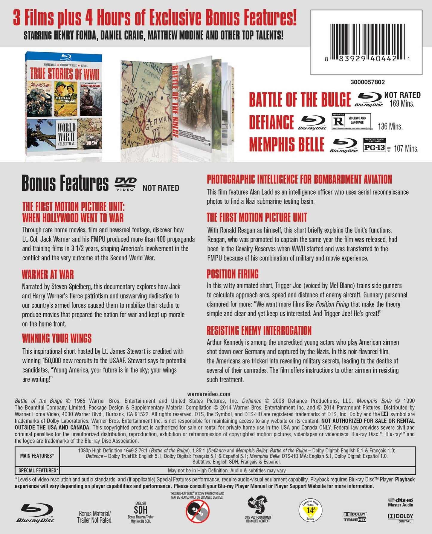 True Stories Of Wwii Collection (4Pc) / (Dts Box)