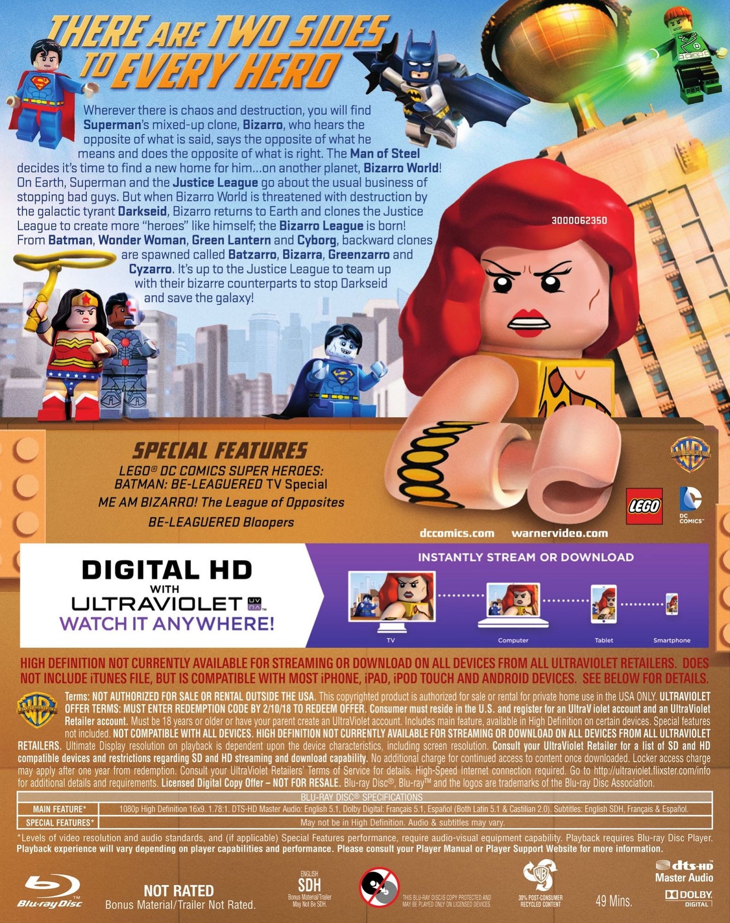 LEGO DC Comics Super Heroes: Justice League vs. Bizarro League [Blu-ray/DVD] [Figure]