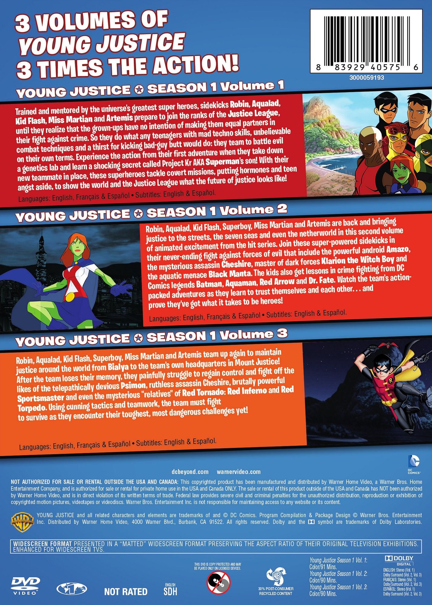 YOUNG JUSTICE: SEASON 3-PK(RPKG