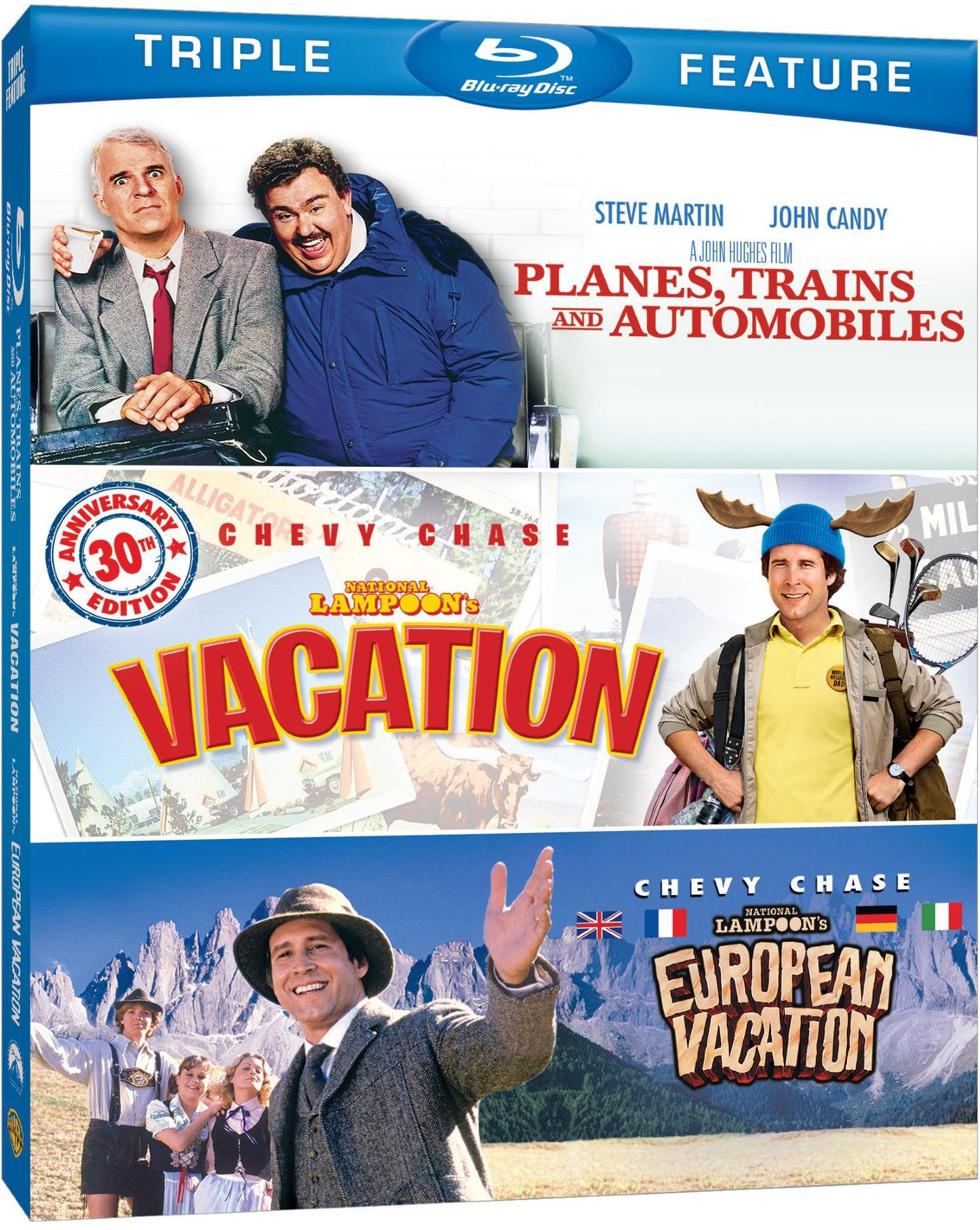 Planes, Trains And Automobiles/national Lampoon's Vacation/national Lampoon's European Vacation