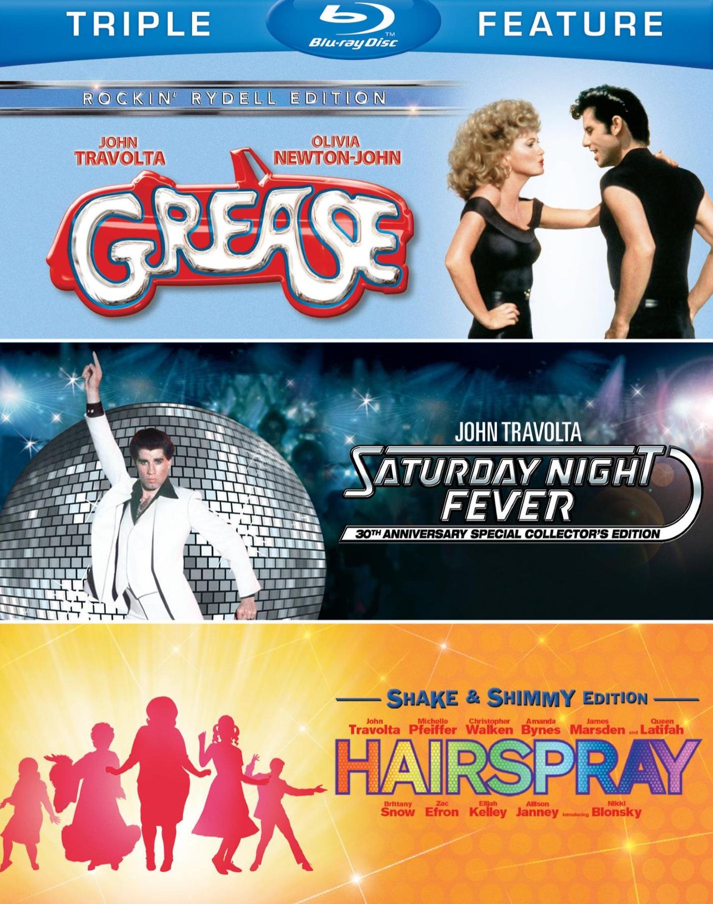 Grease/saturday Night Fever/hairspray