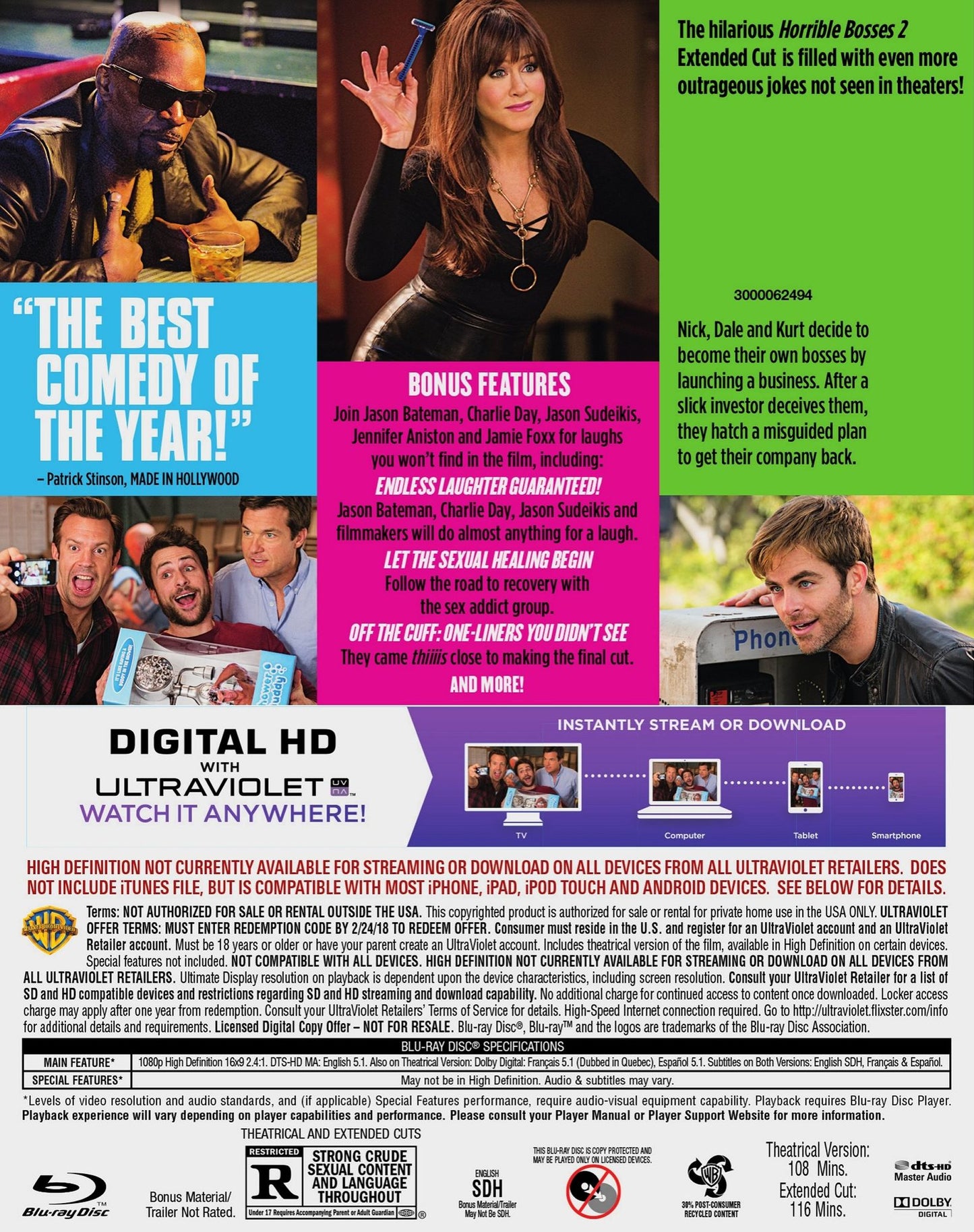 Horrible Bosses 2 [Extended Cut] [Blu-ray]