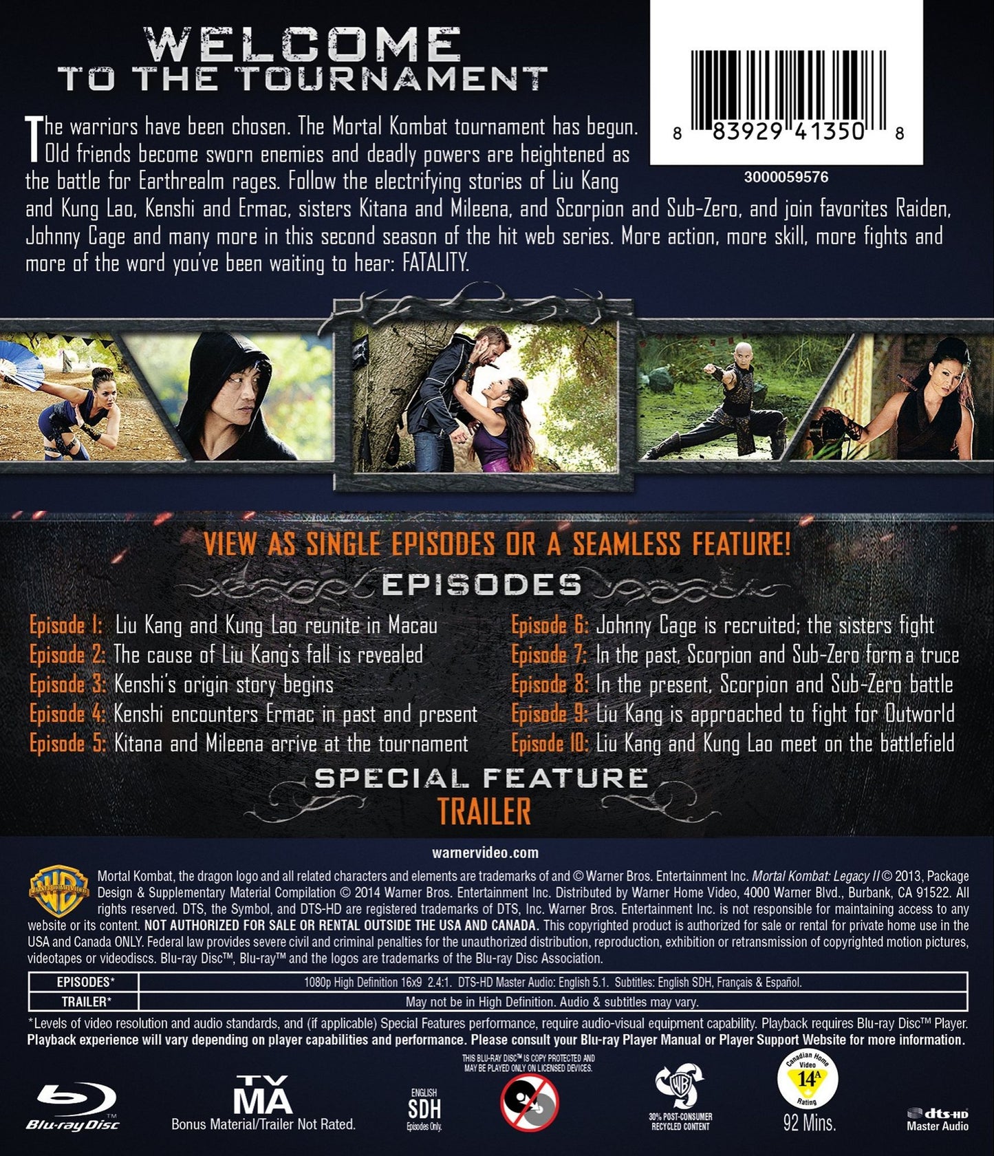 Mortal Kombat: Legacy II [Blu-ray]