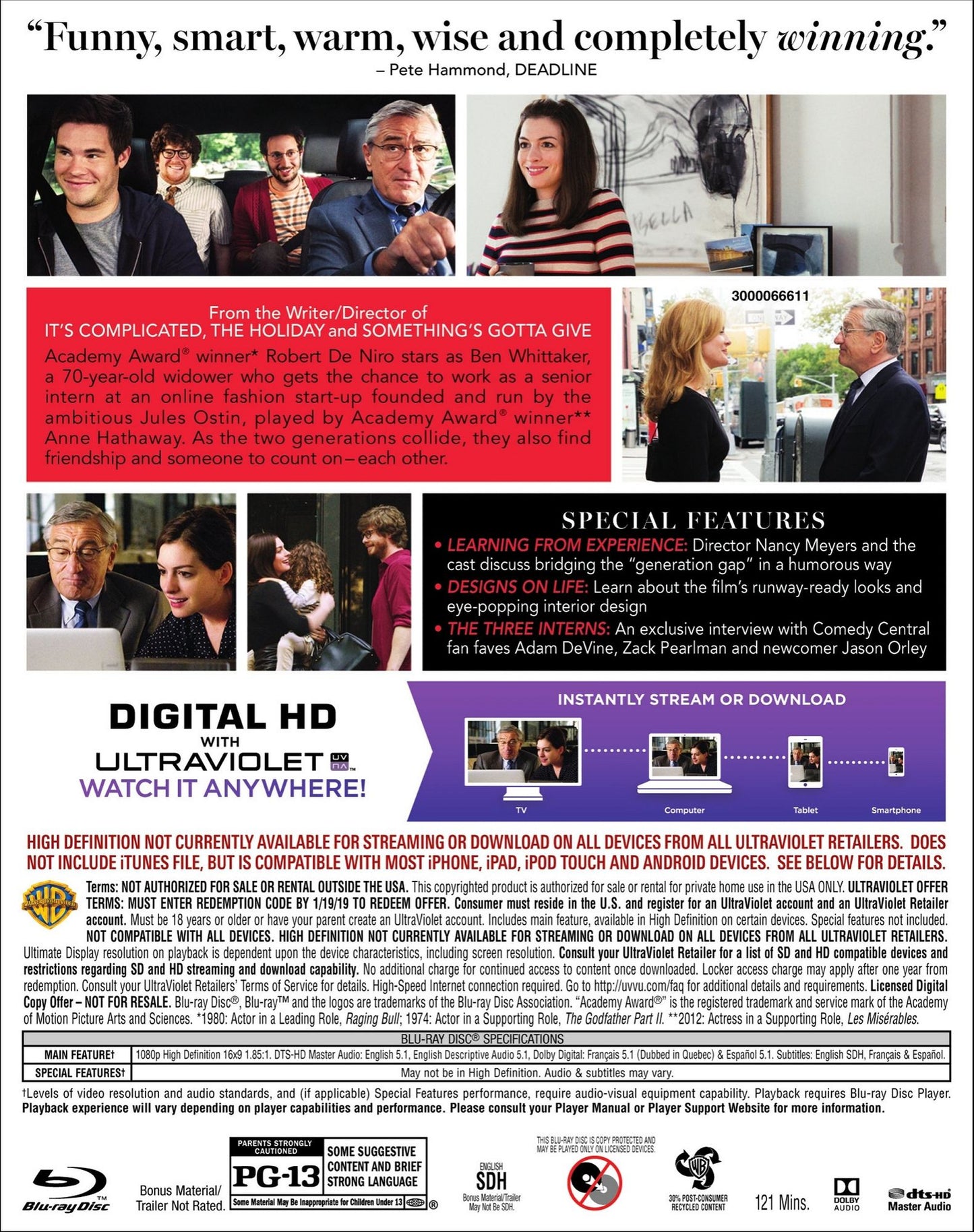 Intern (2Pc Br W/dvd Uvdc Dhd)