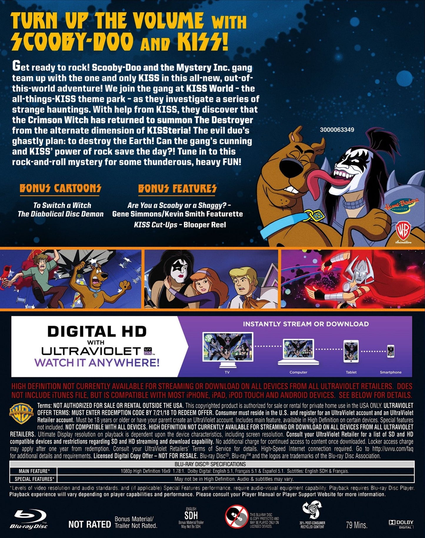 Scooby-Doo! & Kiss: Rock & Roll Mystery [2 Discs] [Blu-ray/DVD]