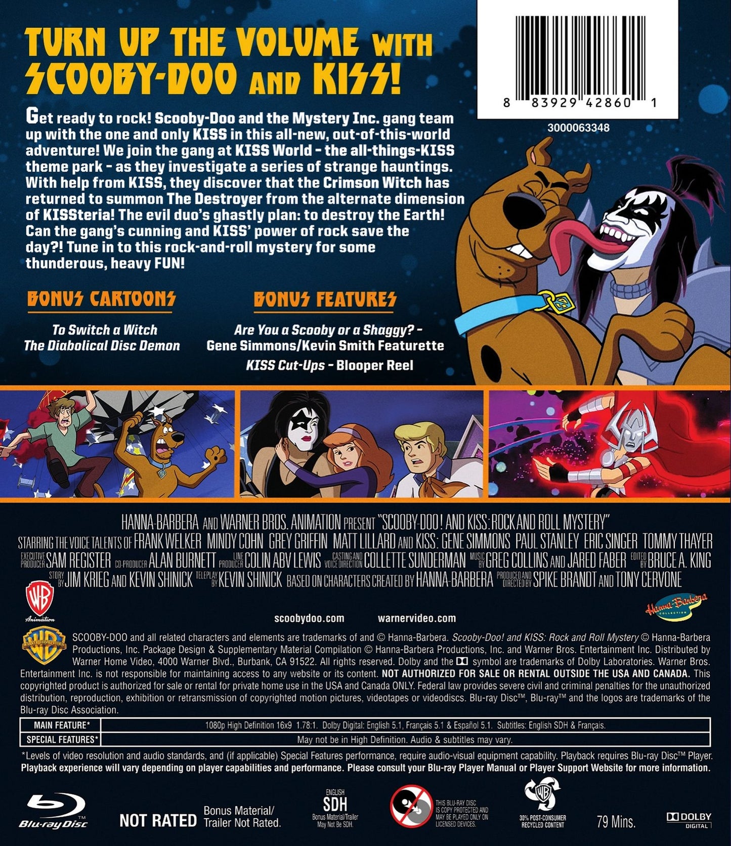 Scooby-Doo! & Kiss: Rock & Roll Mystery [2 Discs] [Blu-ray/DVD]