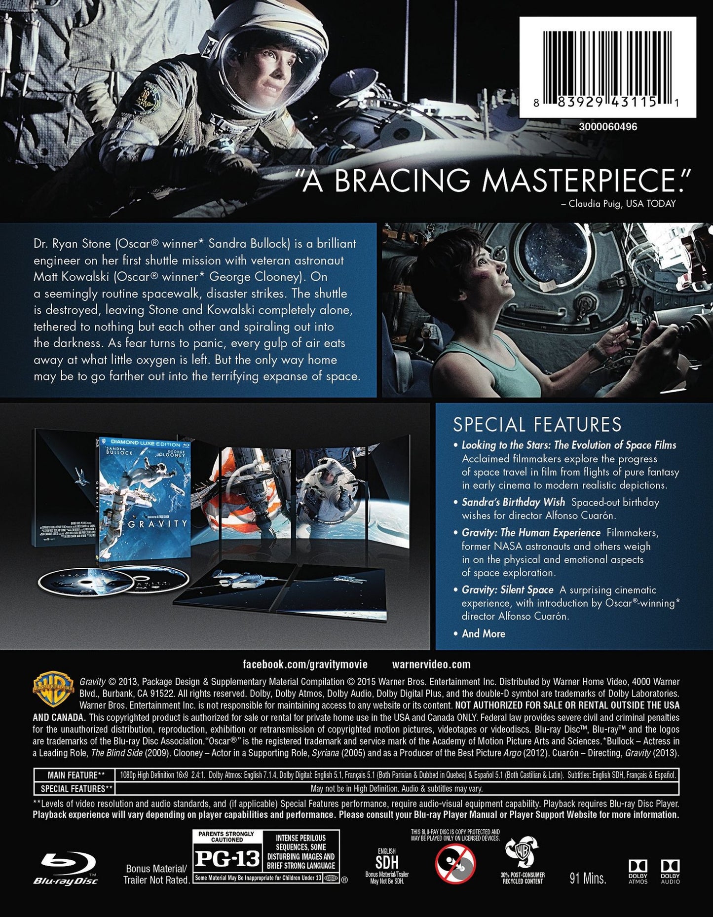 Gravity [Diamond Luxe Edition] [Blu-ray]