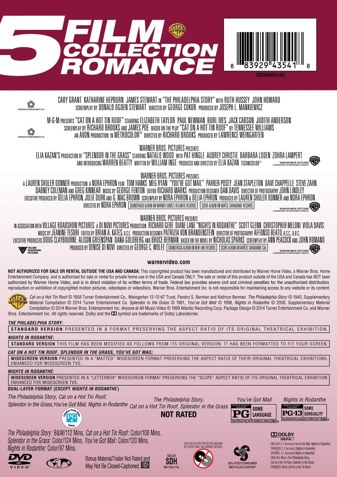 5 Film Collection: Romance