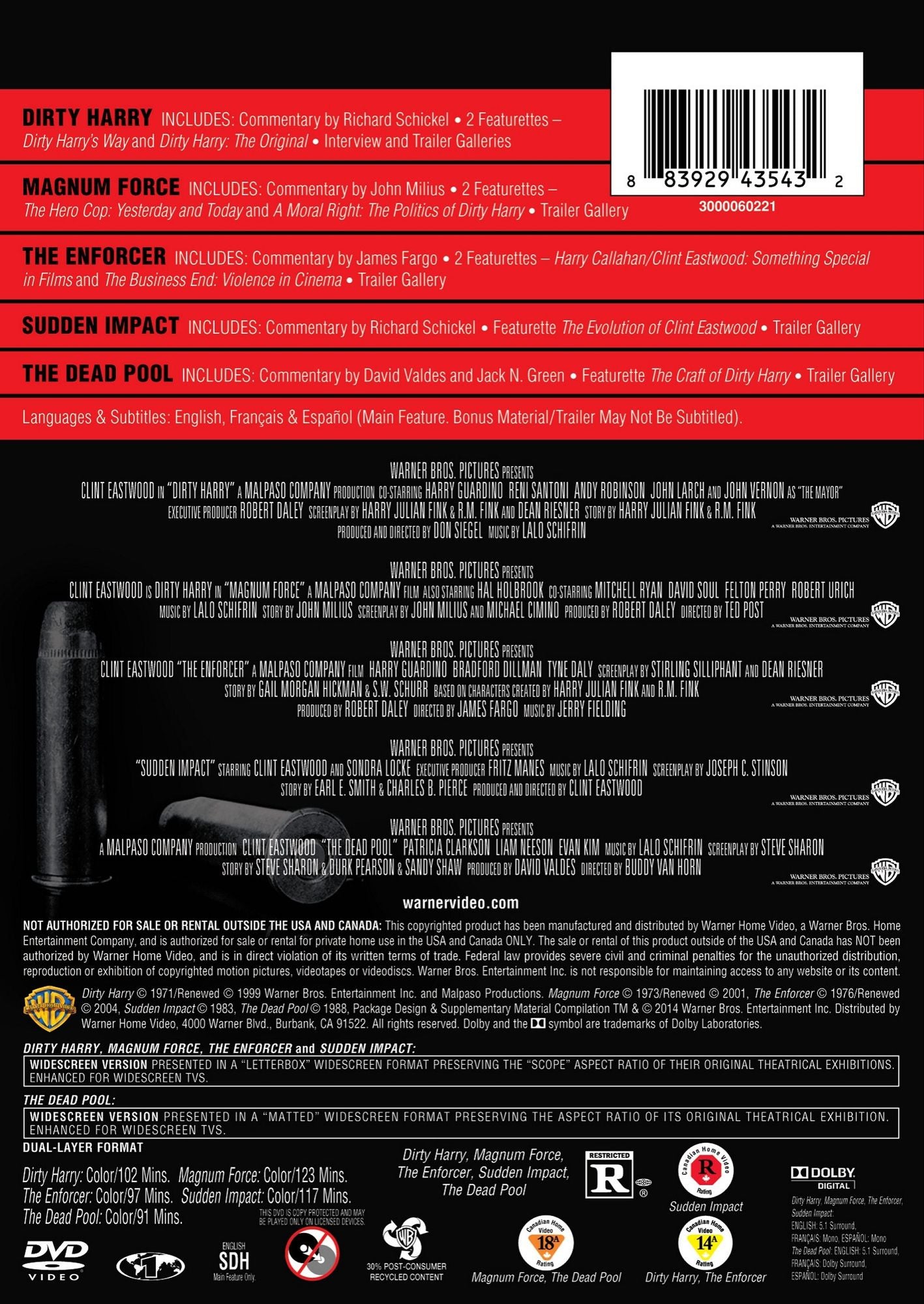 5 Film Collection: Dirty Harry [5 Discs]