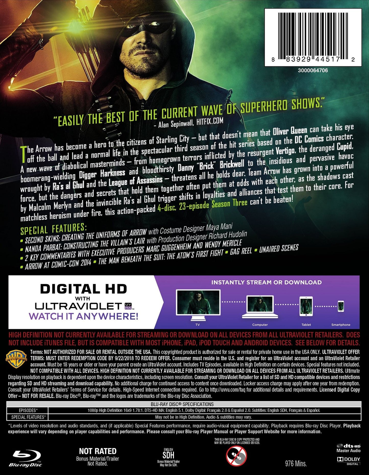 Arrow: The Complete Third Season [Blu-ray]