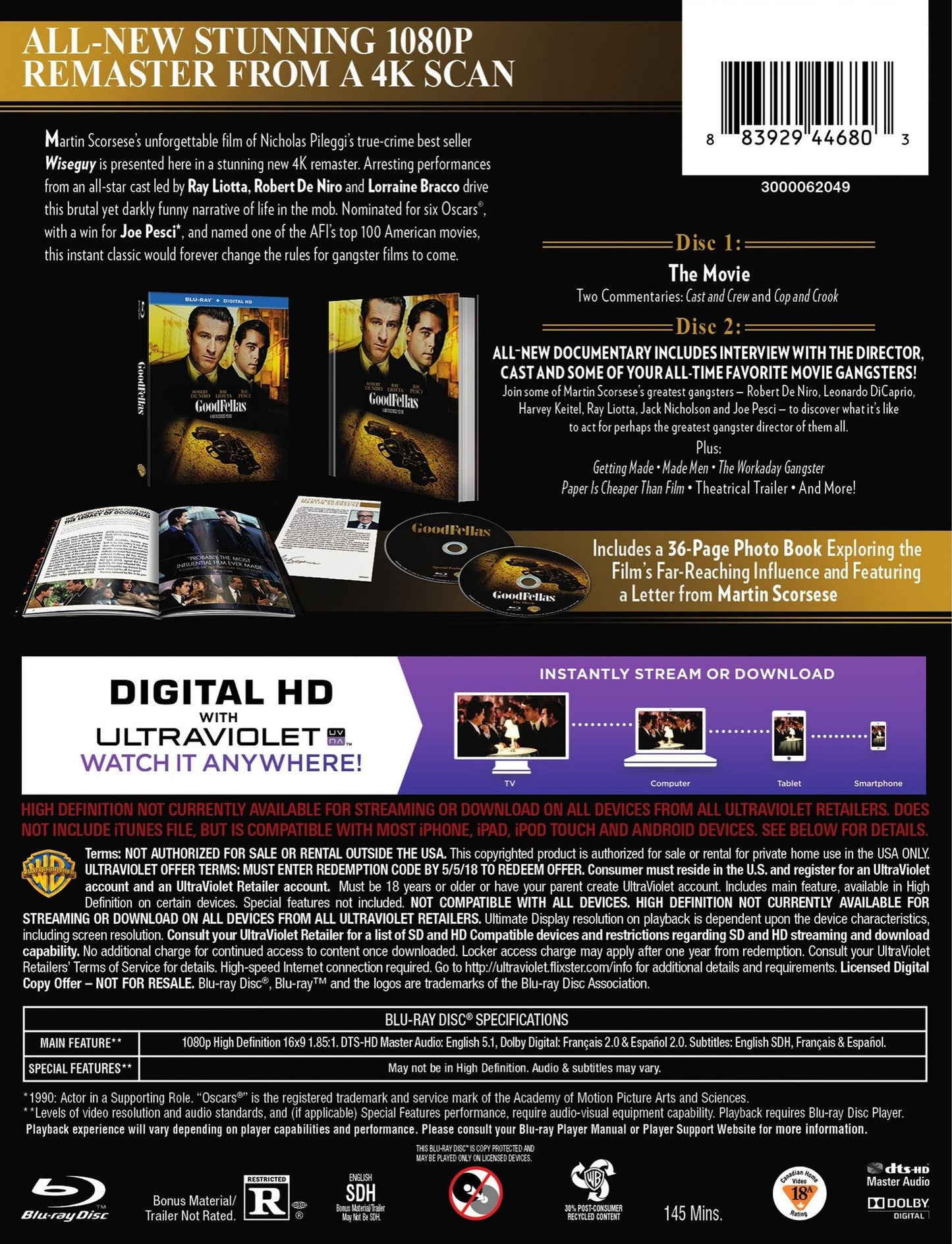 GoodFellas [25th Anniversary] [2 Discs] [With Book] [Blu-ray]