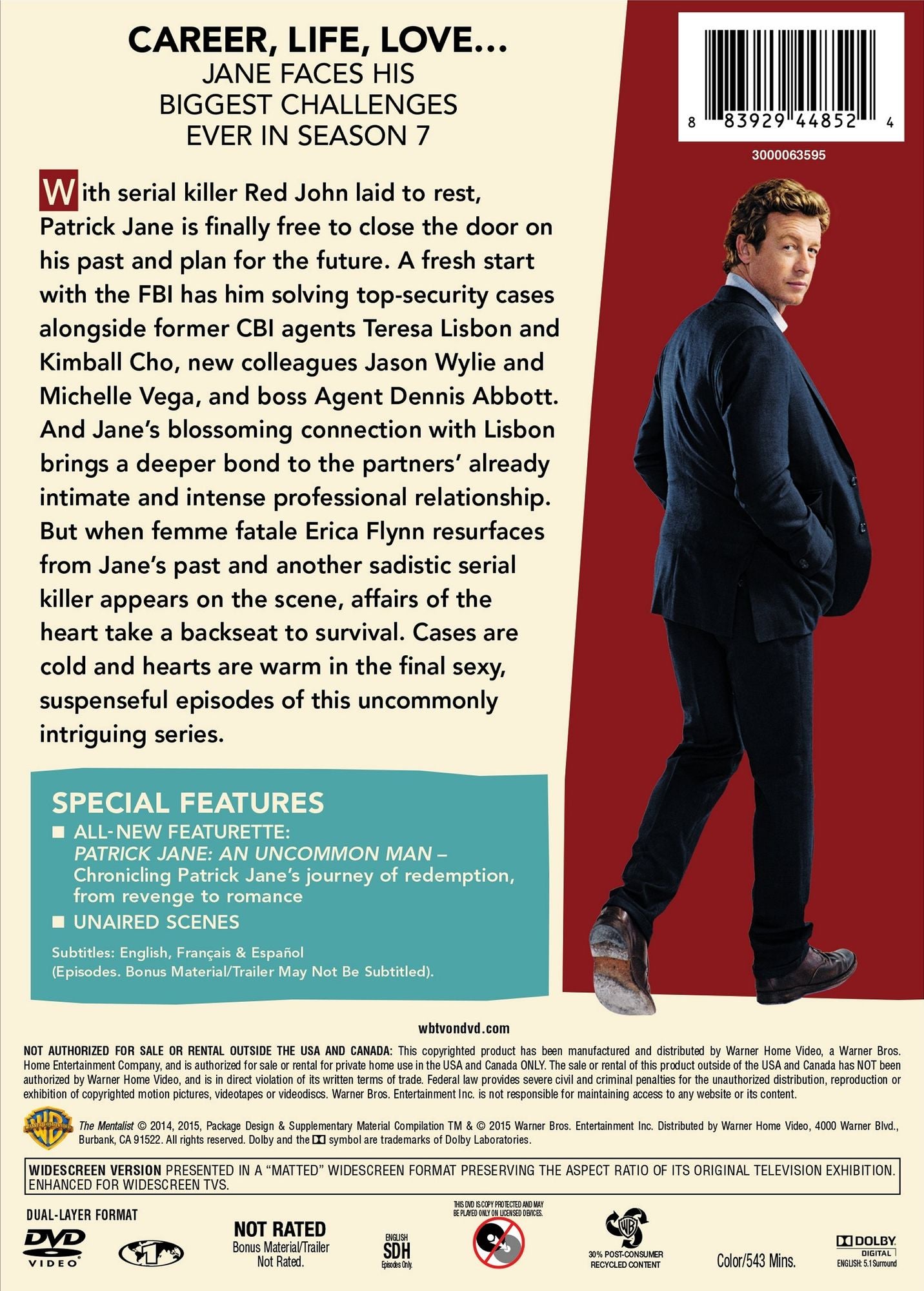 The Mentalist: The Seventh and Final Season [3 Discs]