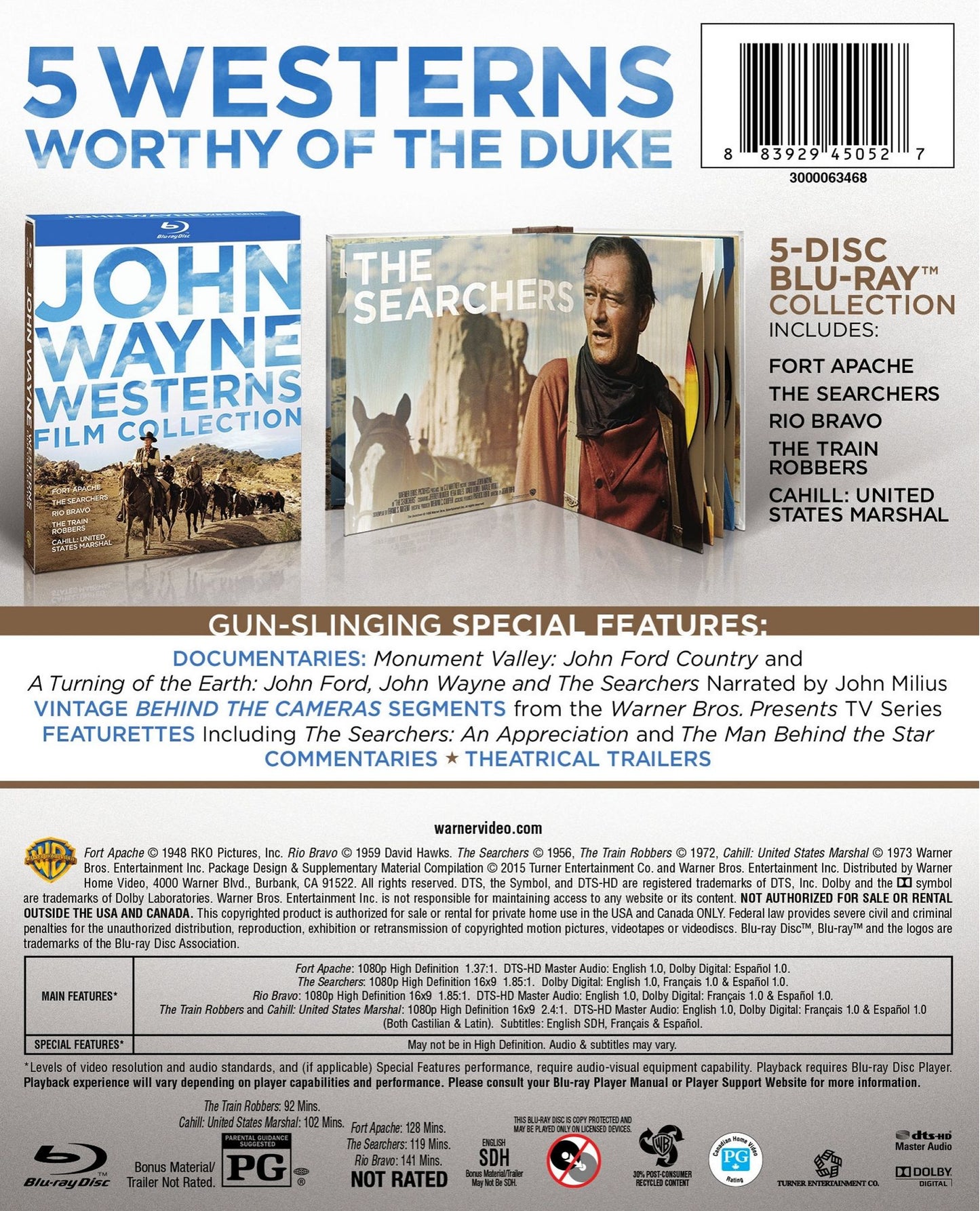 John Wayne Western Collection [5 Discs] [Blu-ray]