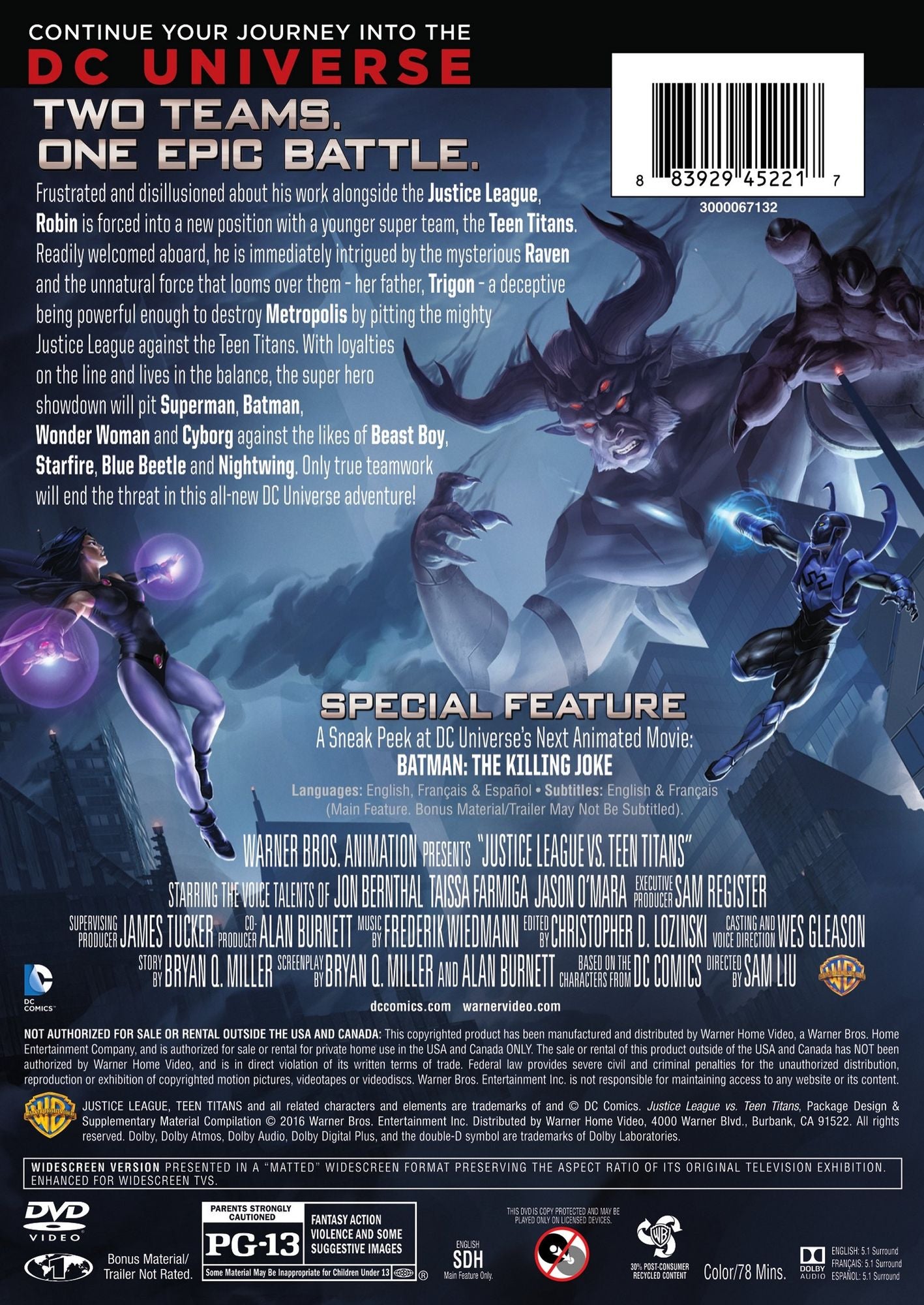 Justice League vs Teen Titans
