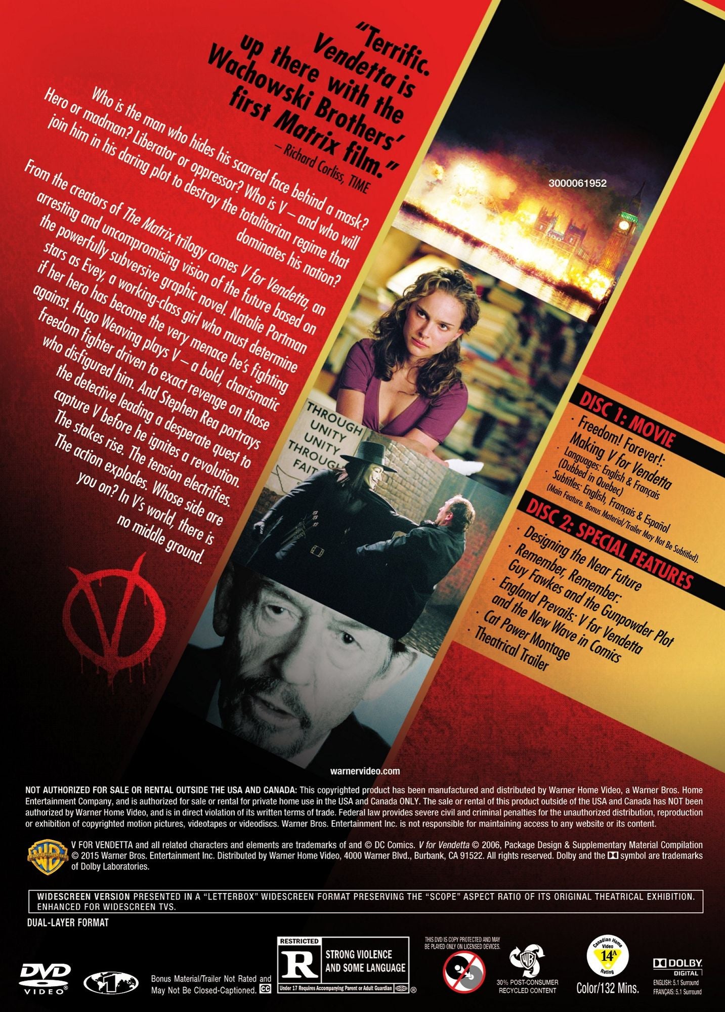 V for Vendetta [Special Edition] [2 Discs]