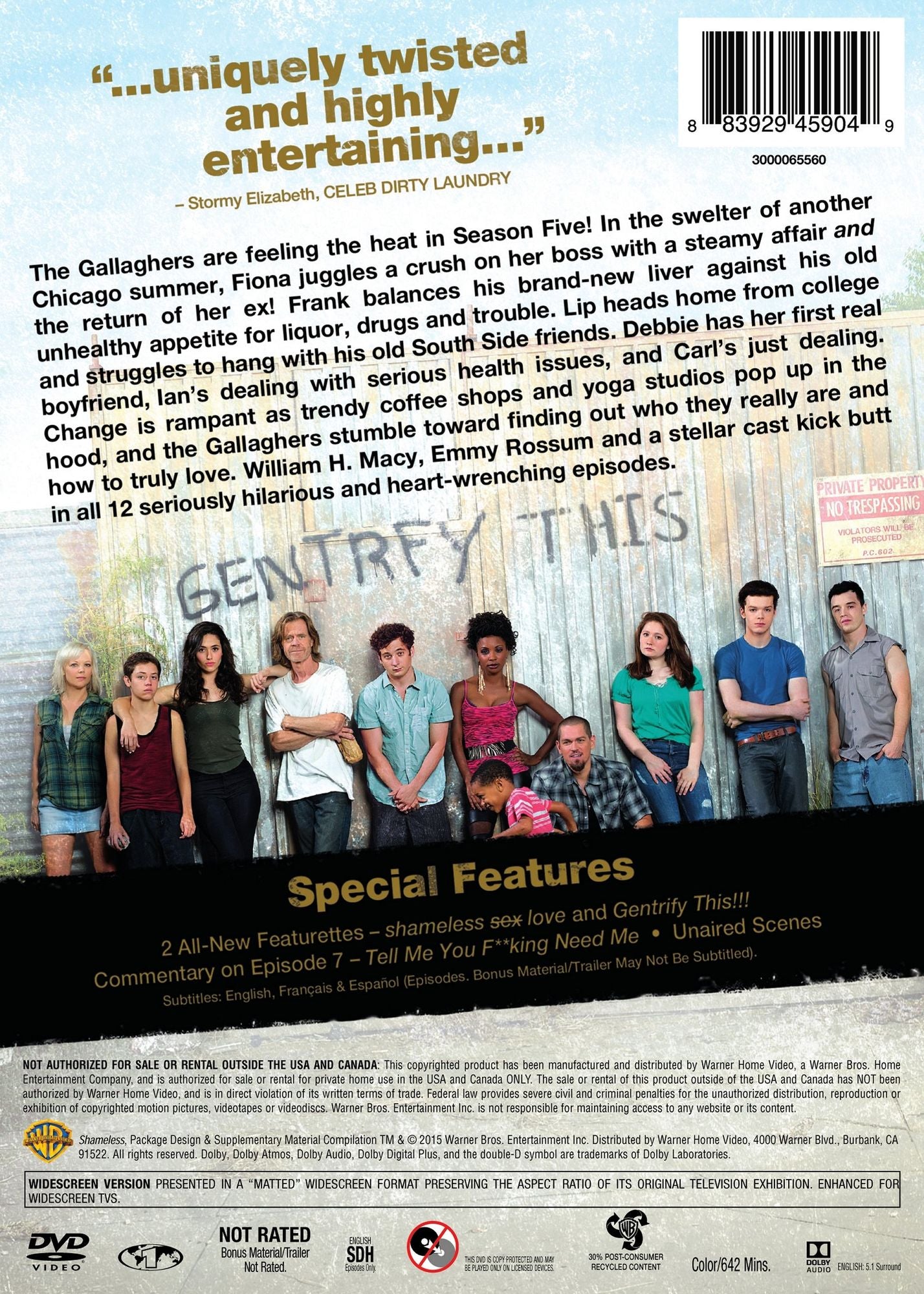 Shameless: The Complete Fifth Season [3 Discs]