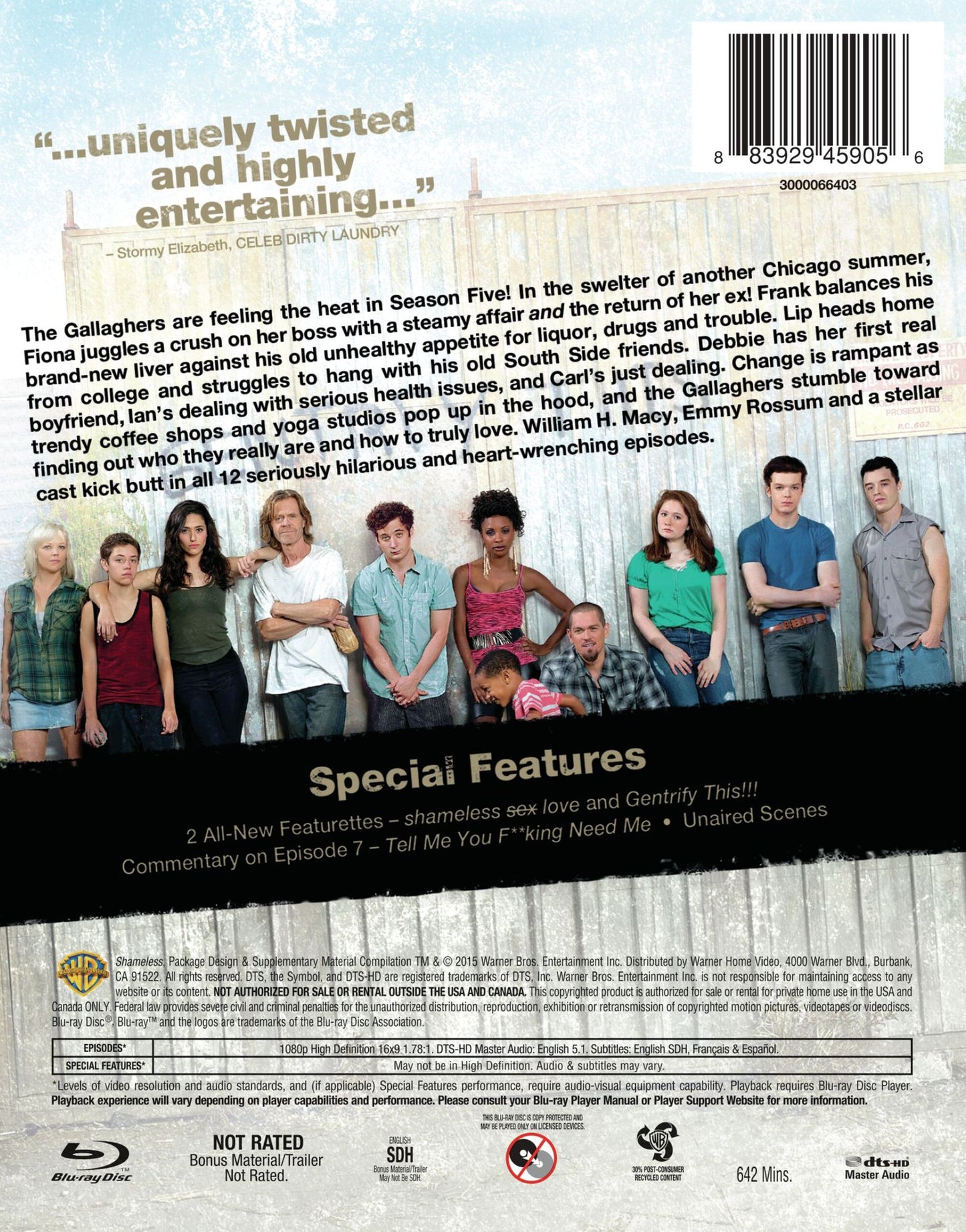 Shameless: The Complete Fifth Season [Blu-ray] [2 Discs]