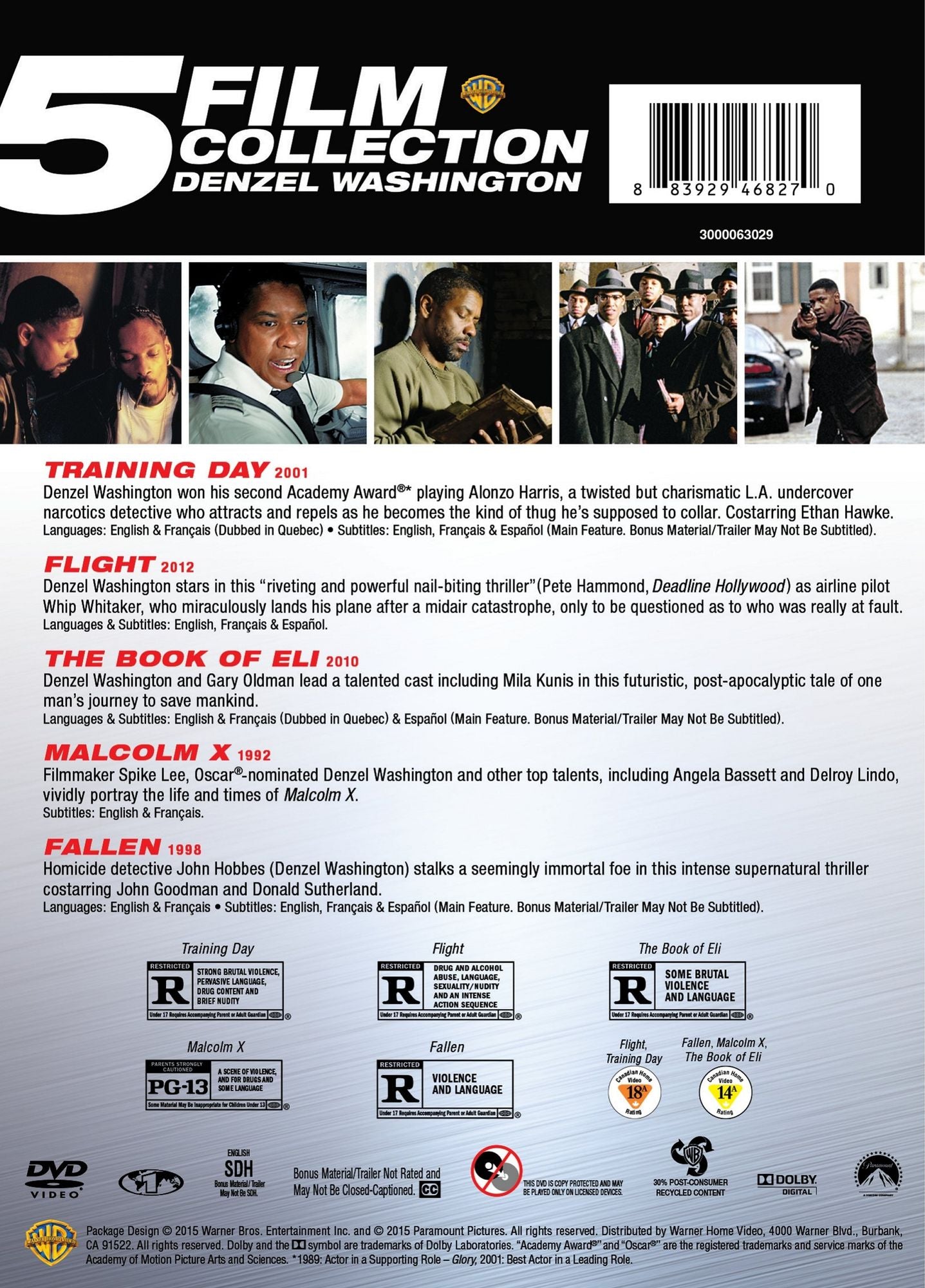 5 Film Collection: Denzel Washington [5 Discs]
